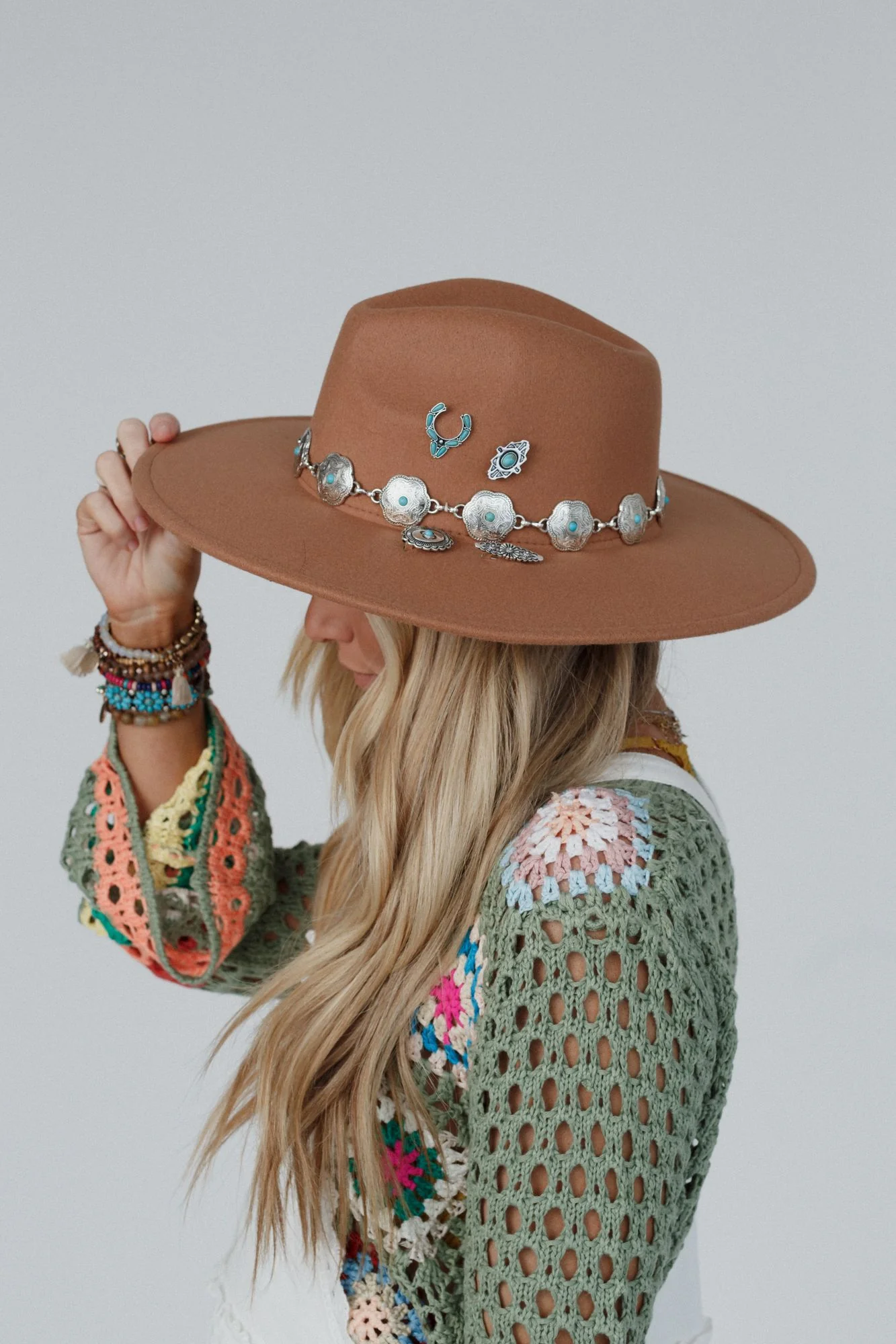 Squash Blossom Hat Pin Set - Turquoise - Image 8