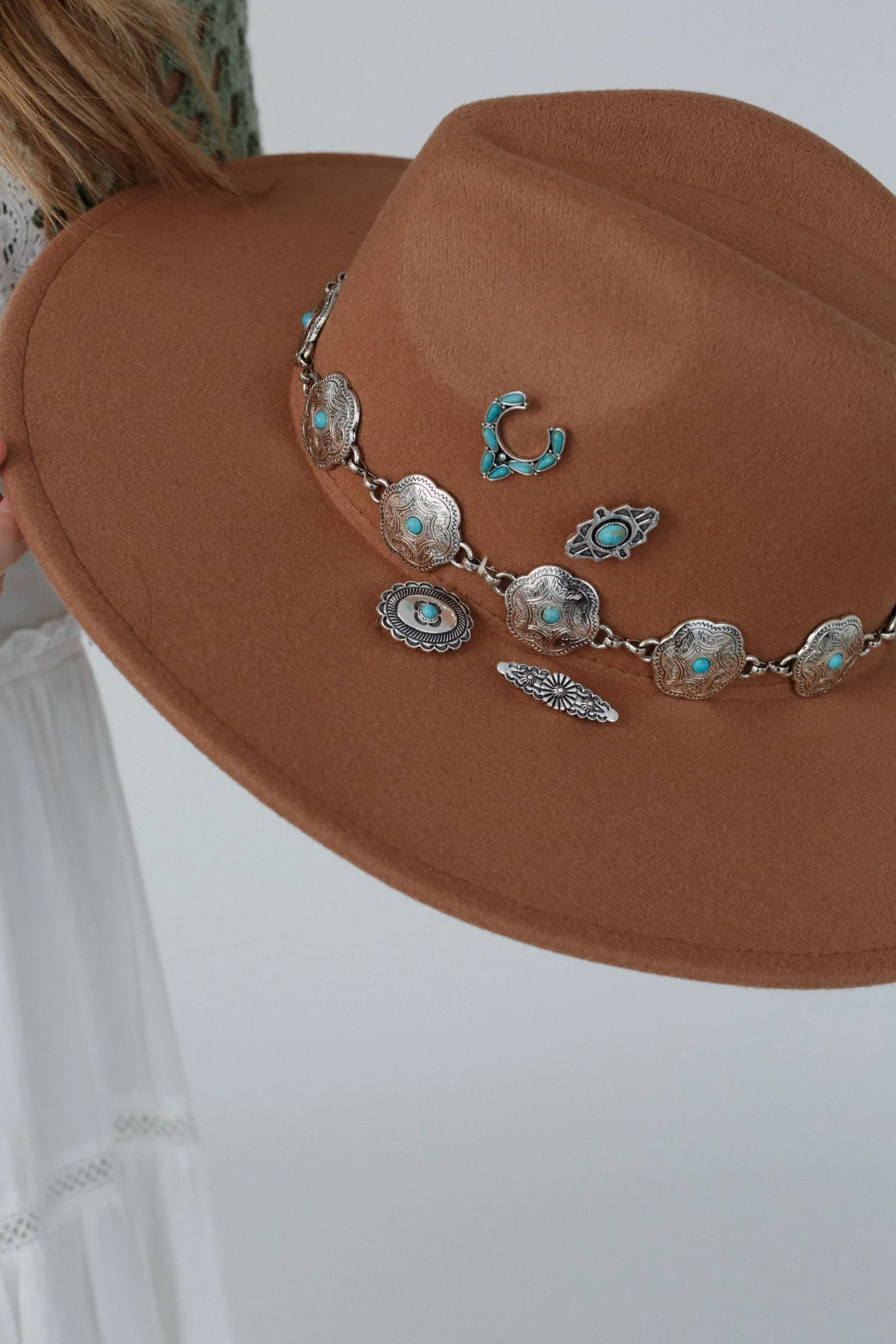 Squash Blossom Hat Pin Set - Turquoise - Image 9