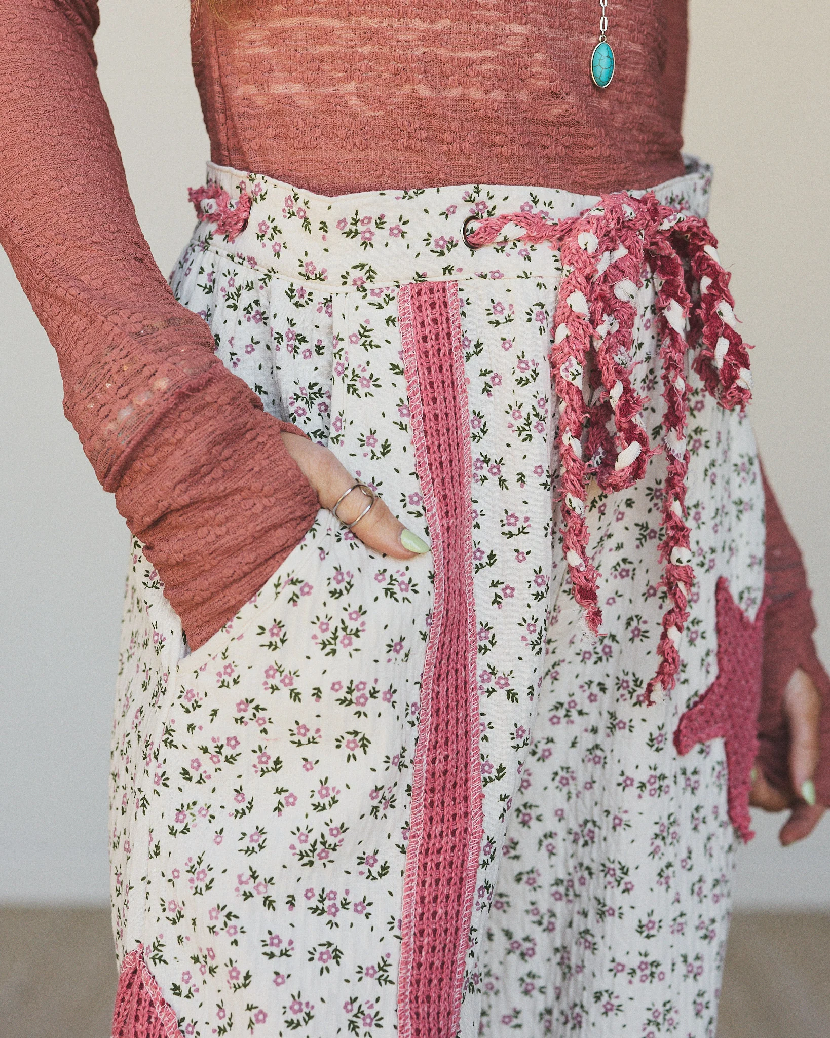Star Child Pants - Ivory Hibiscus - Image 3