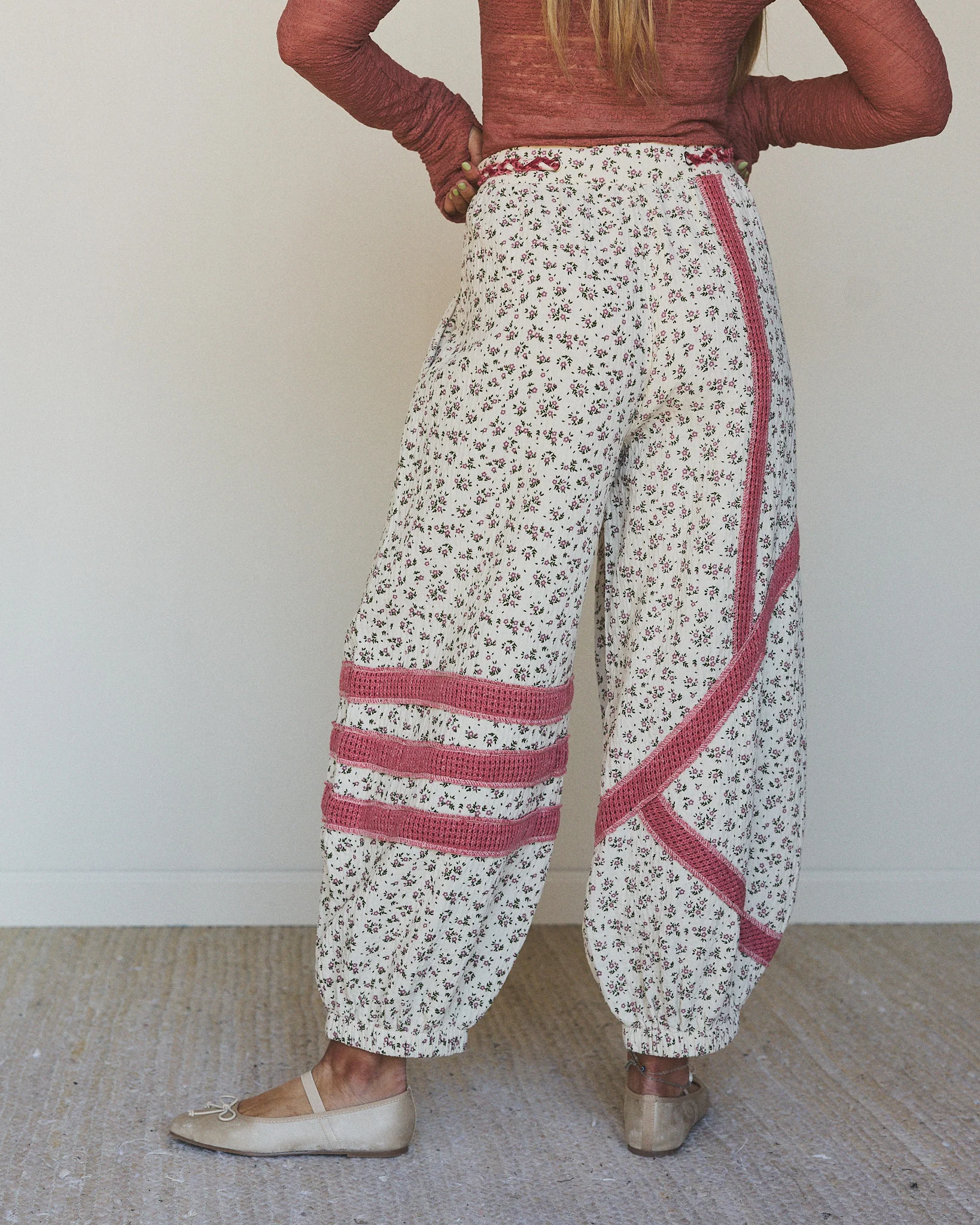 Star Child Pants - Ivory Hibiscus - Image 4