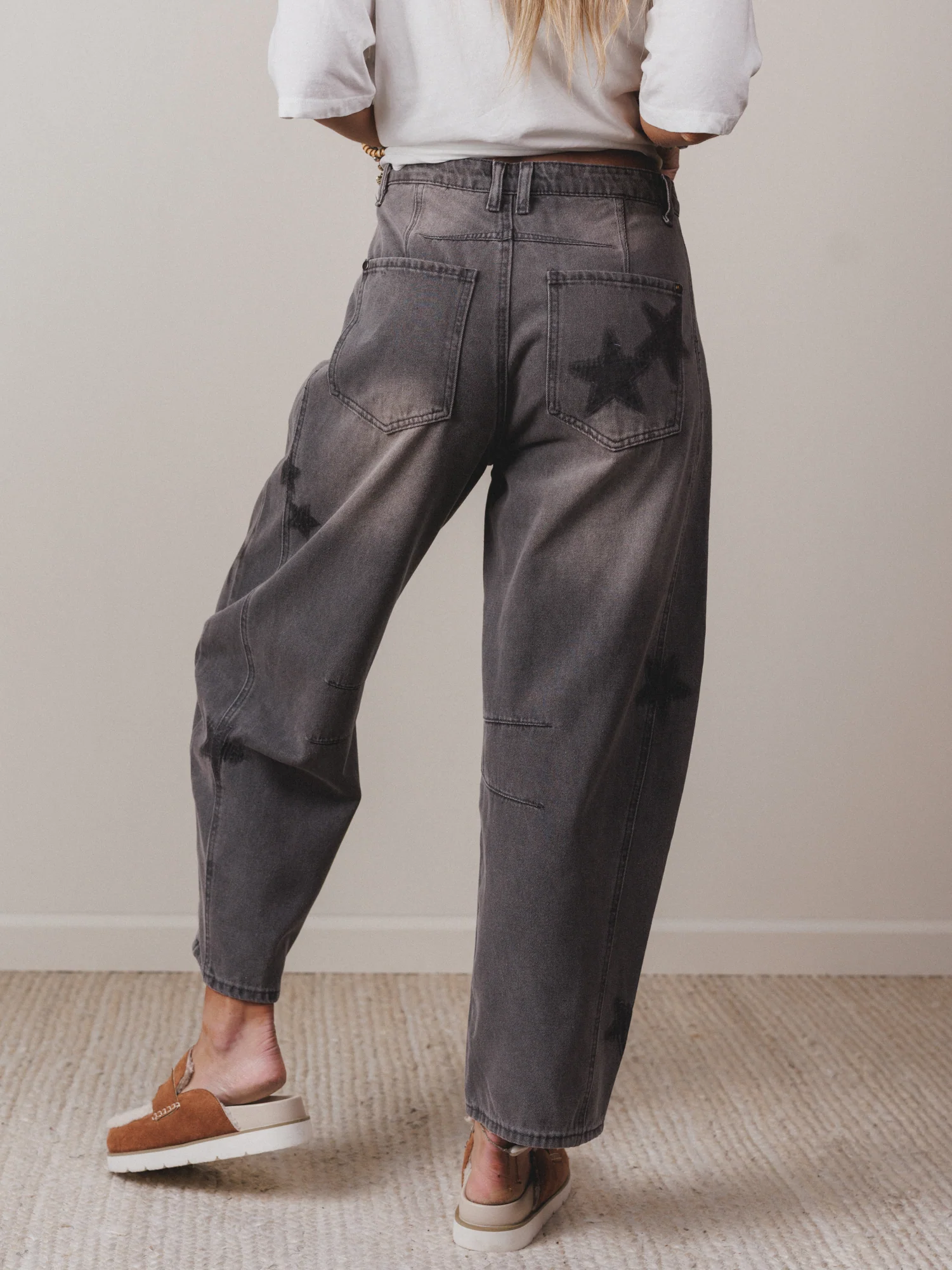 Star Walk Barrel Jeans - Black - Image 5
