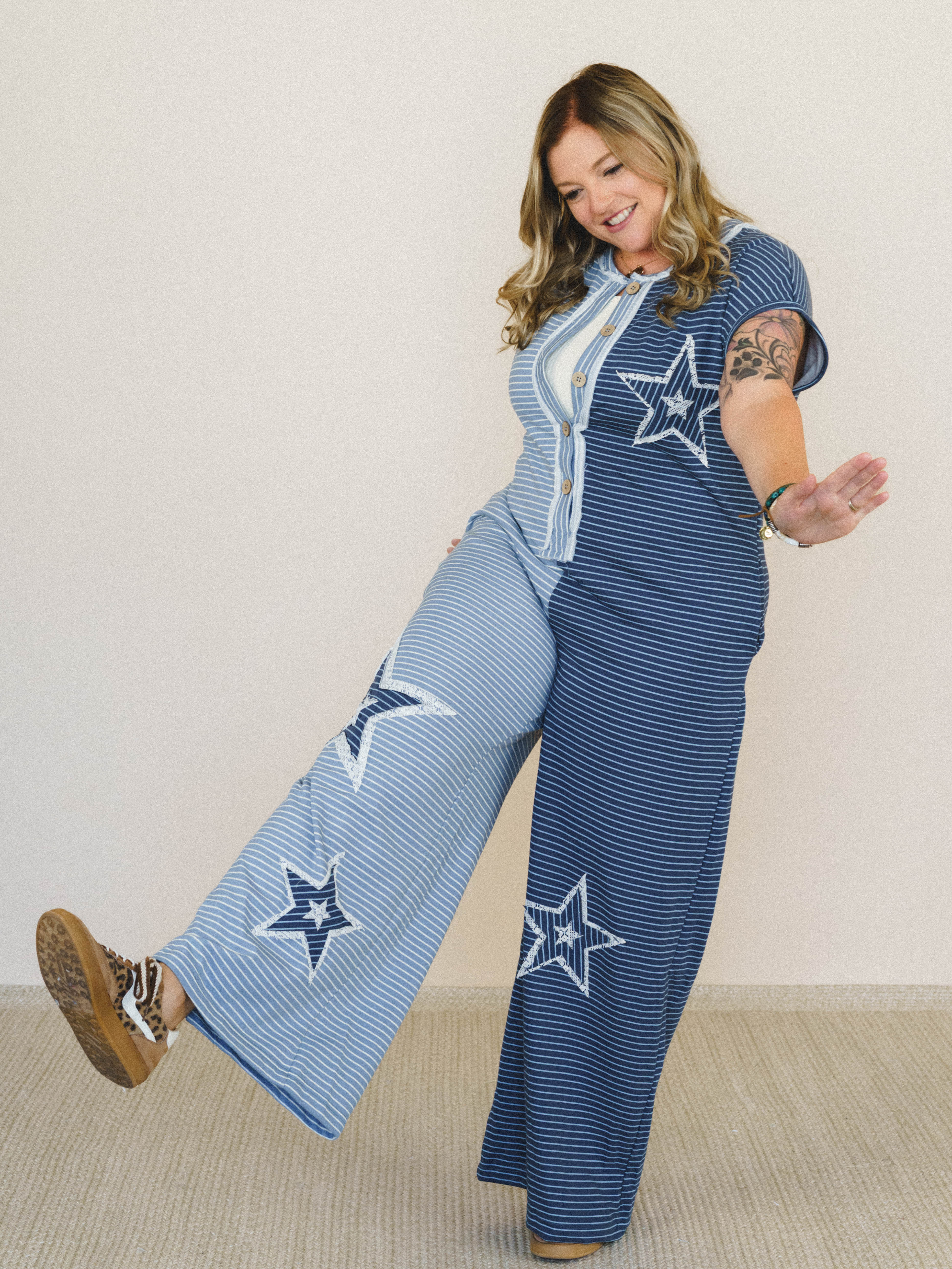 Star Walk Jumpsuit - Indigo Blue - Image 2