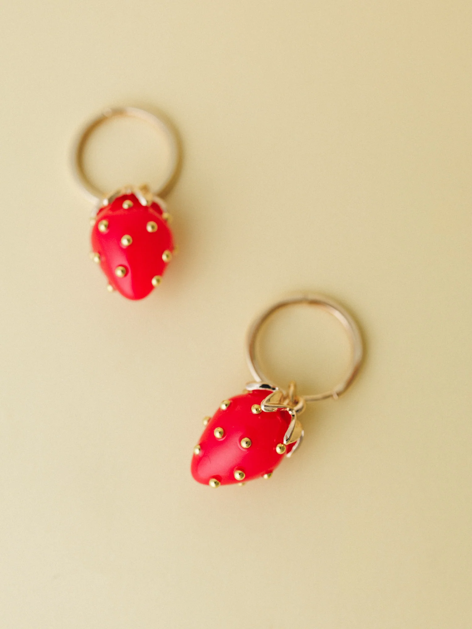 Strawberry Earrings - Gold