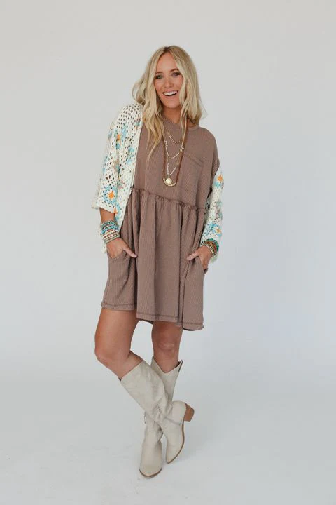 The Nest Subtle Escape Textured Dress - Acorn - Image 8