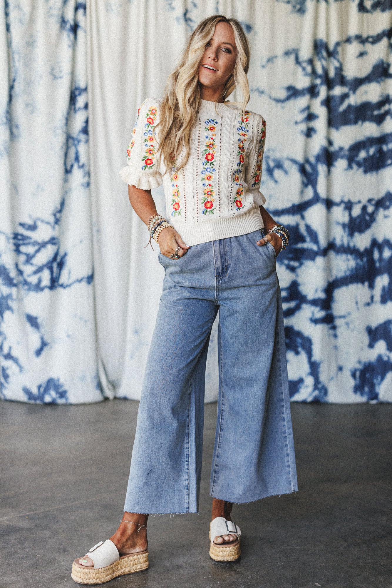 Sugar And Spice Embroidered Top - Cream - Image 4