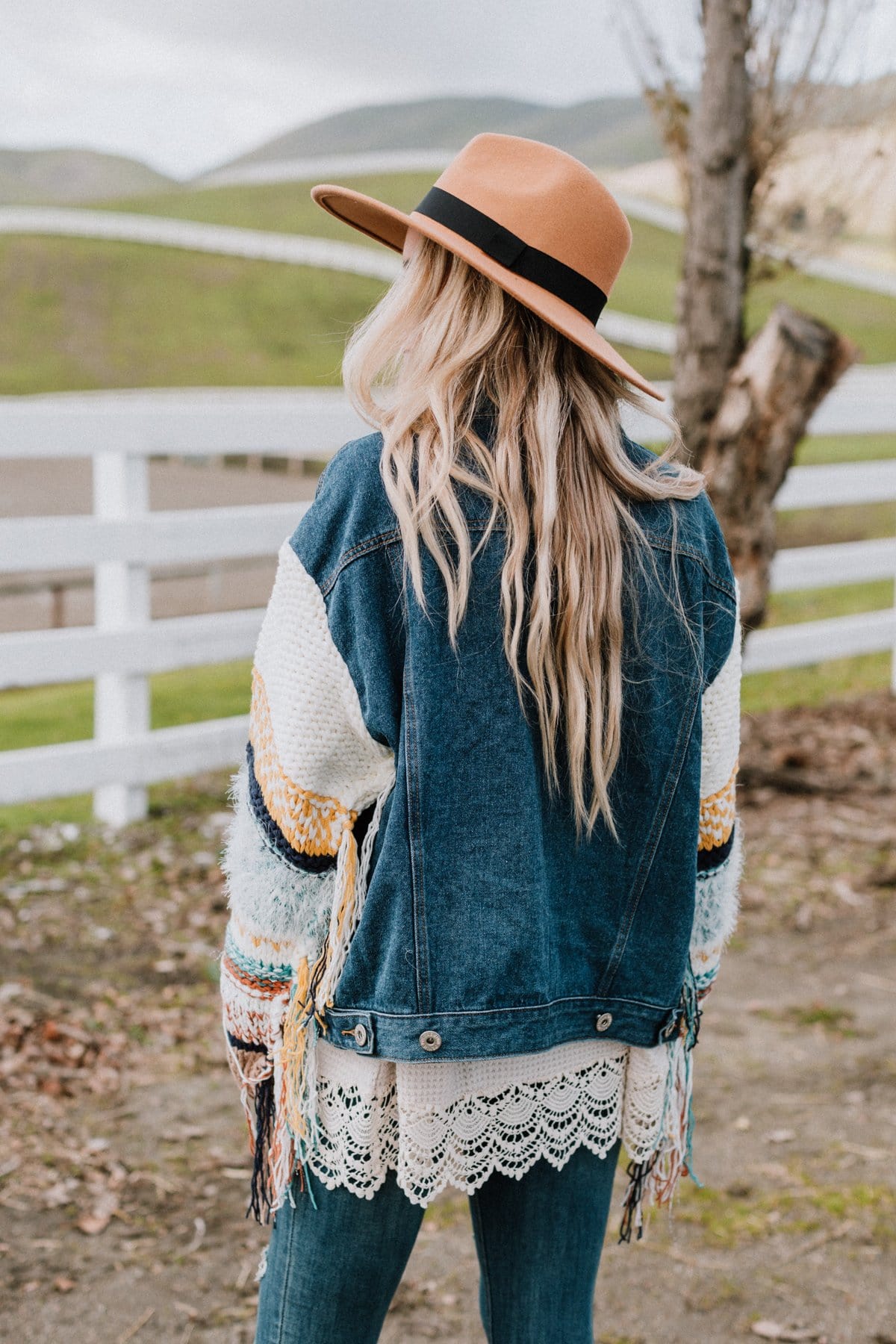 Sukie Sweater Denim Jacket - Blue - Image 6