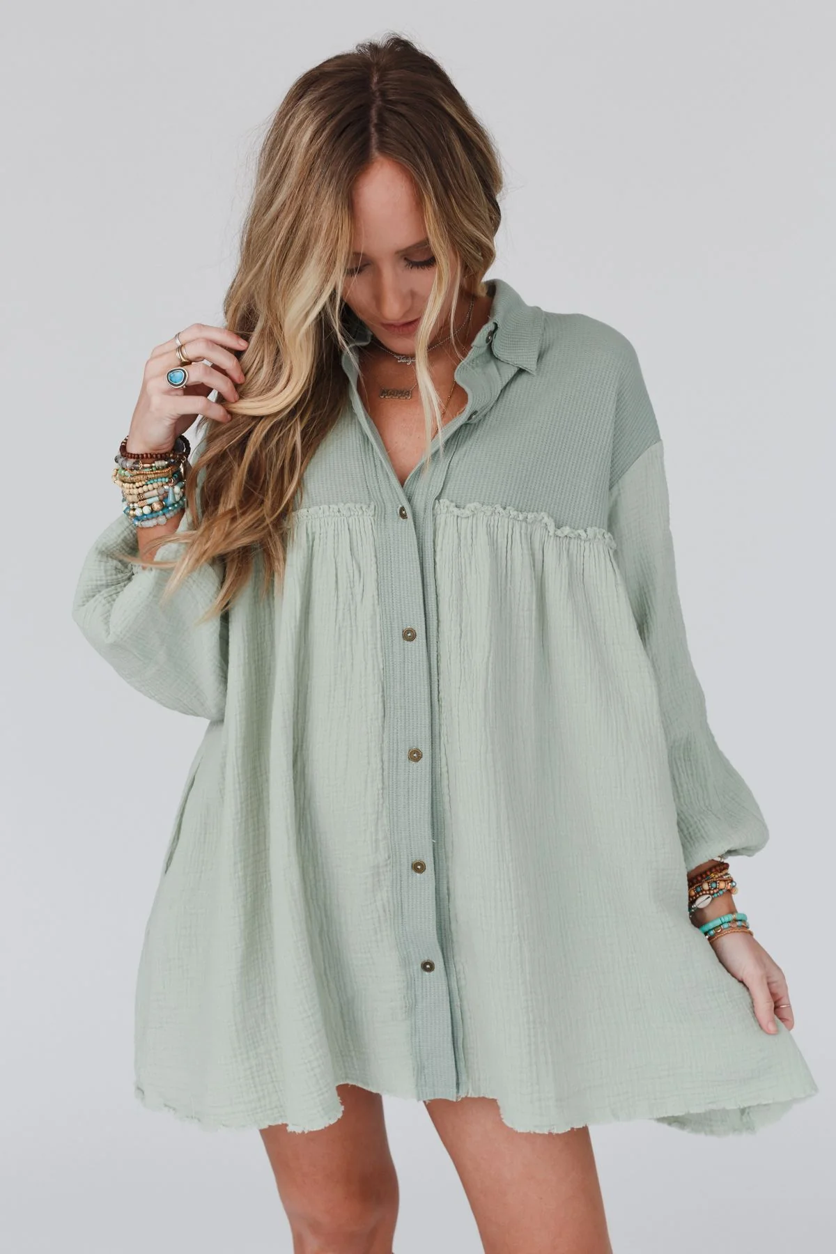 Sunday Kind Of Love Dress - Sage - Image 10
