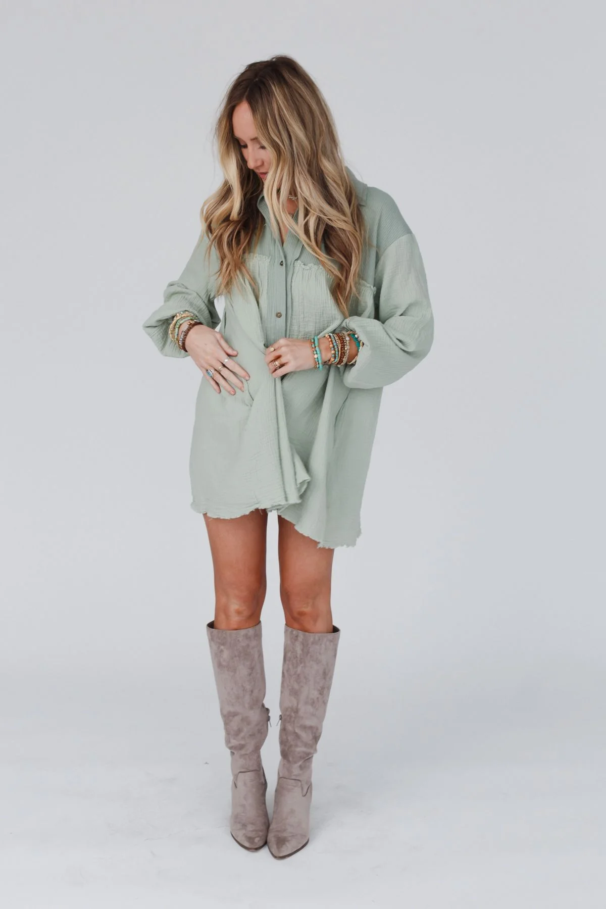 Sunday Kind Of Love Dress - Sage - Image 2