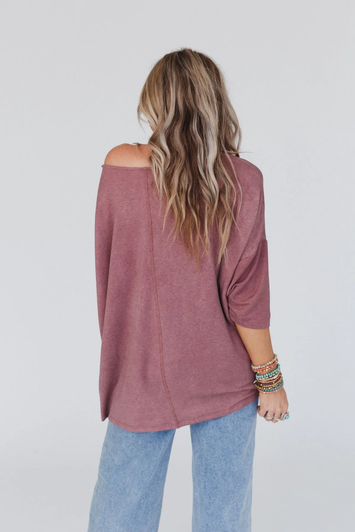 The Nest Sunday Stroll Oversized Tee - Mauve - Image 5