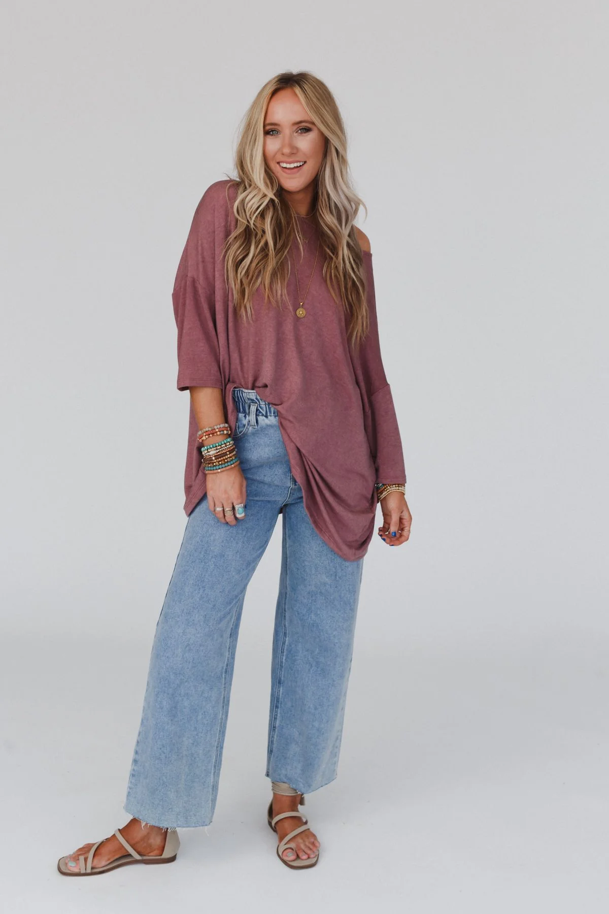 The Nest Sunday Stroll Oversized Tee - Mauve - Image 6