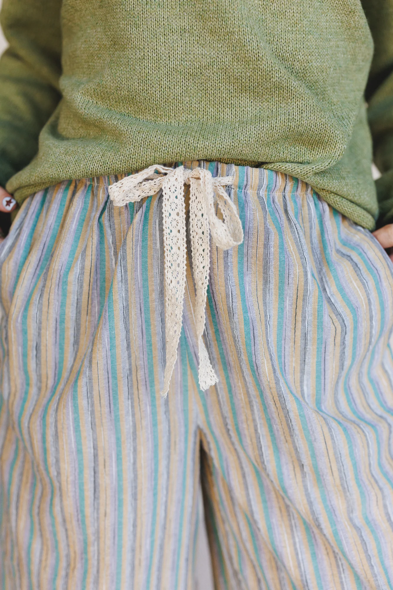 Sunkissed in Stripes Pants - Teal - Image 3