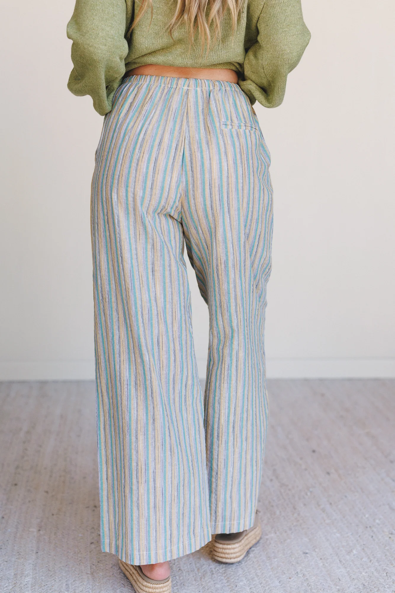 Sunkissed in Stripes Pants - Teal - Image 4