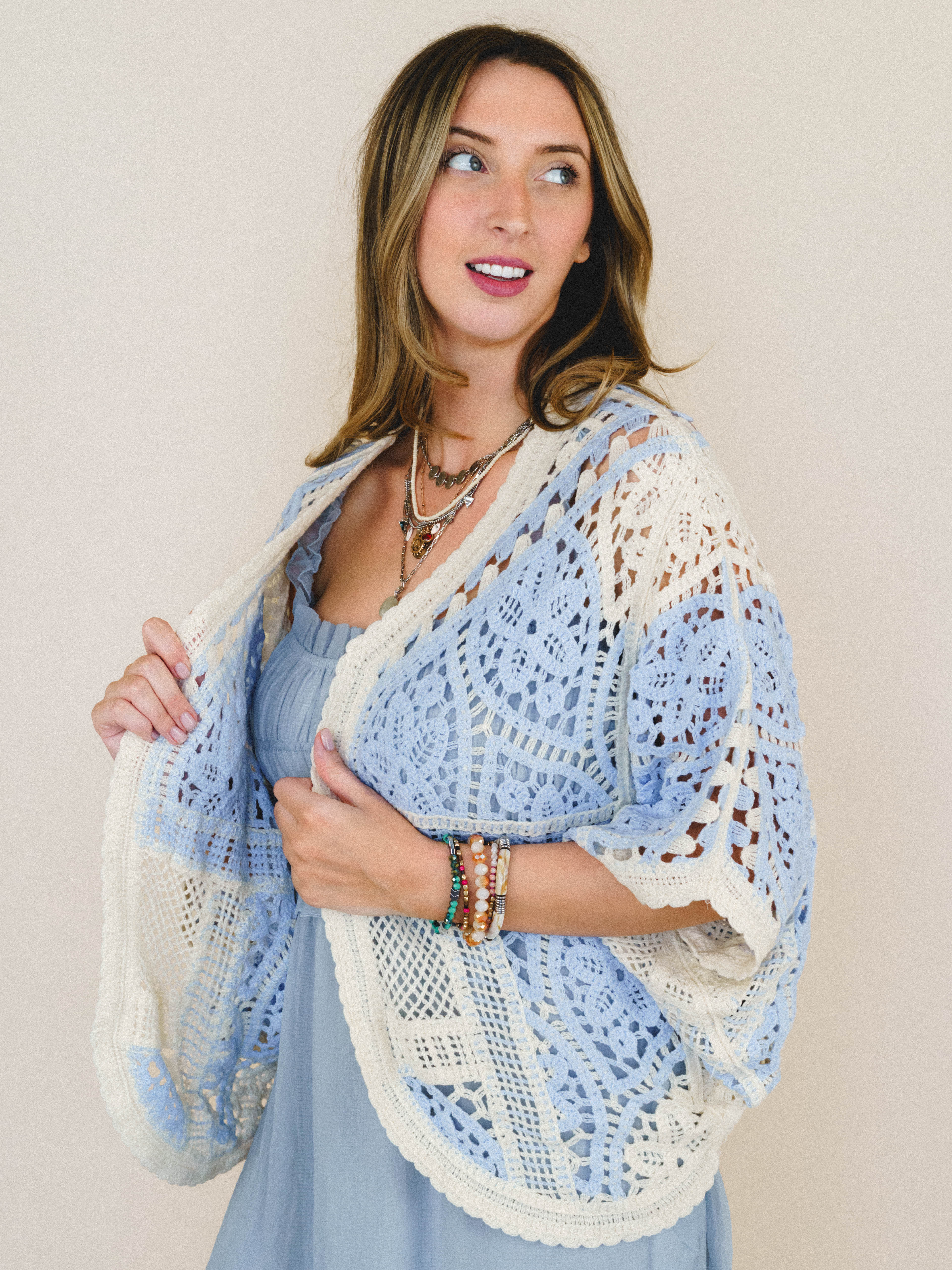 Sunny Days Cardigan - Sky Multi