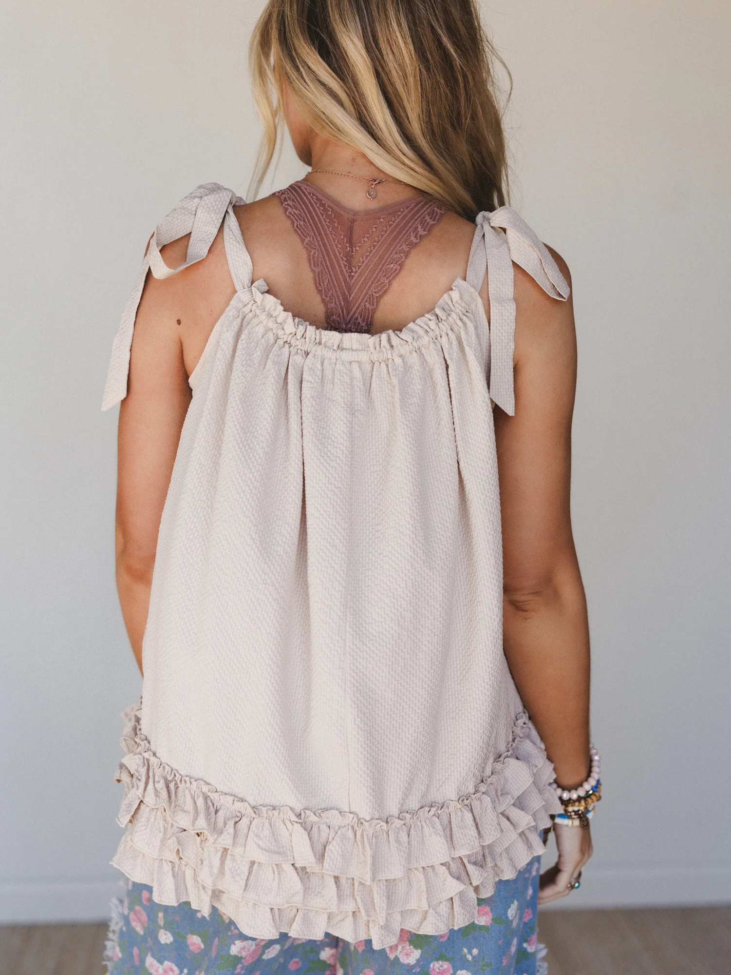 Sunrise Ruffle Tunic - Natural - Image 5