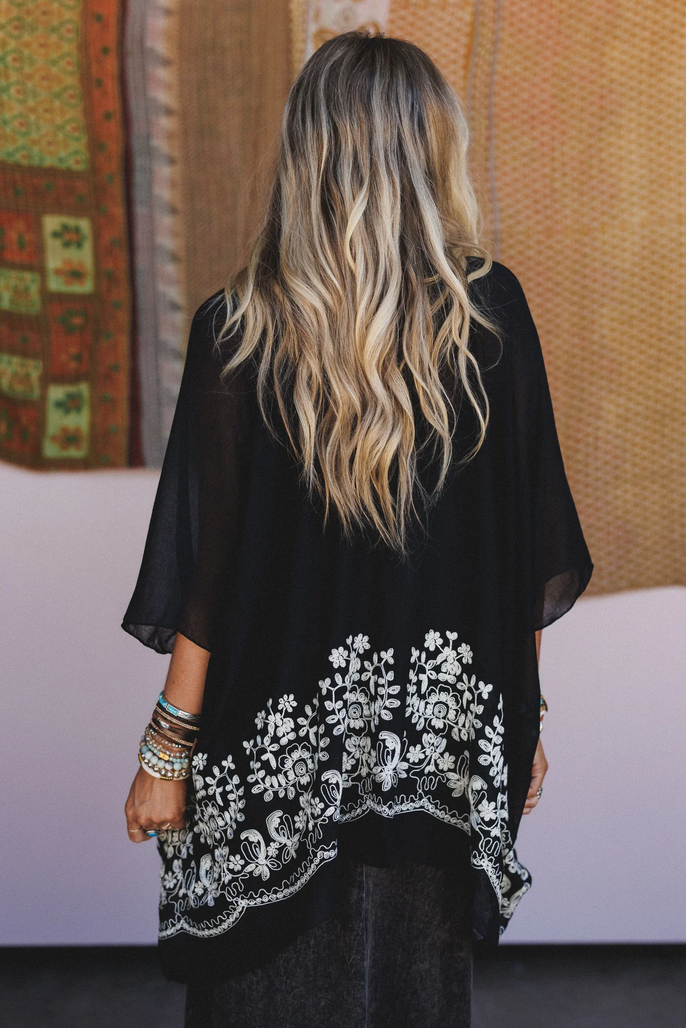Sunset Fern Kimono - Black - Image 3