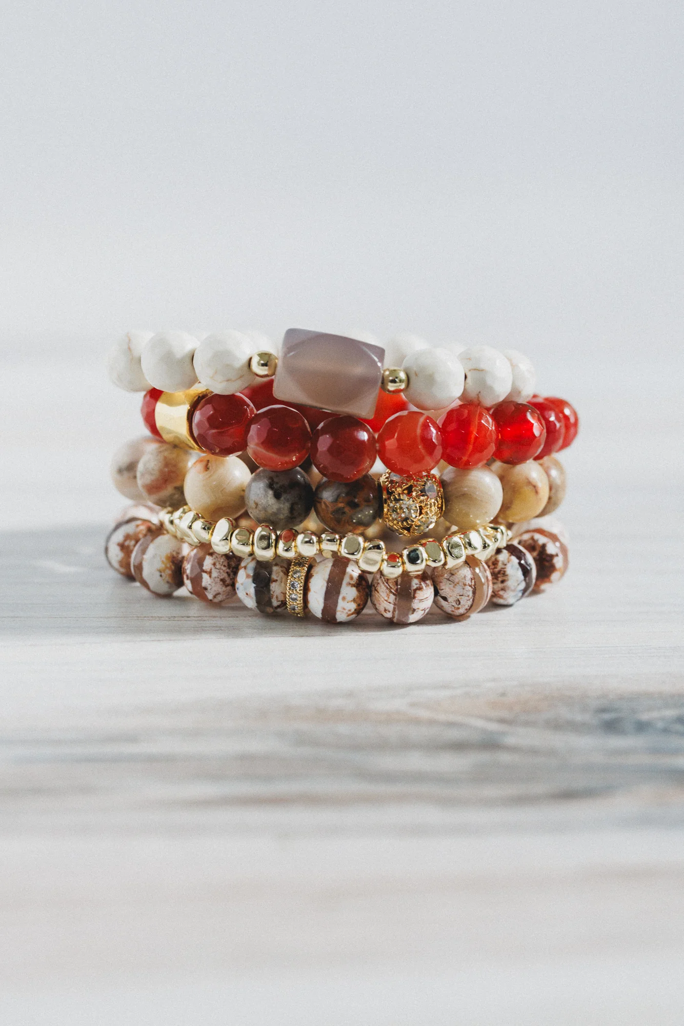Sunset Party Bracelet Set - Red Multi - Image 3