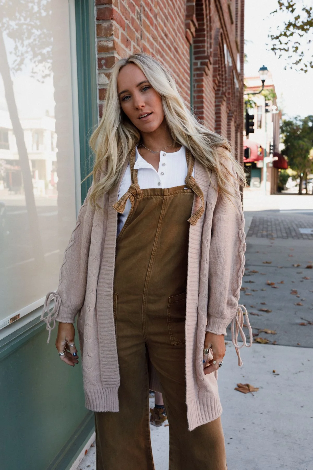Sunset Snuggle Cardigan - Khaki - Image 6