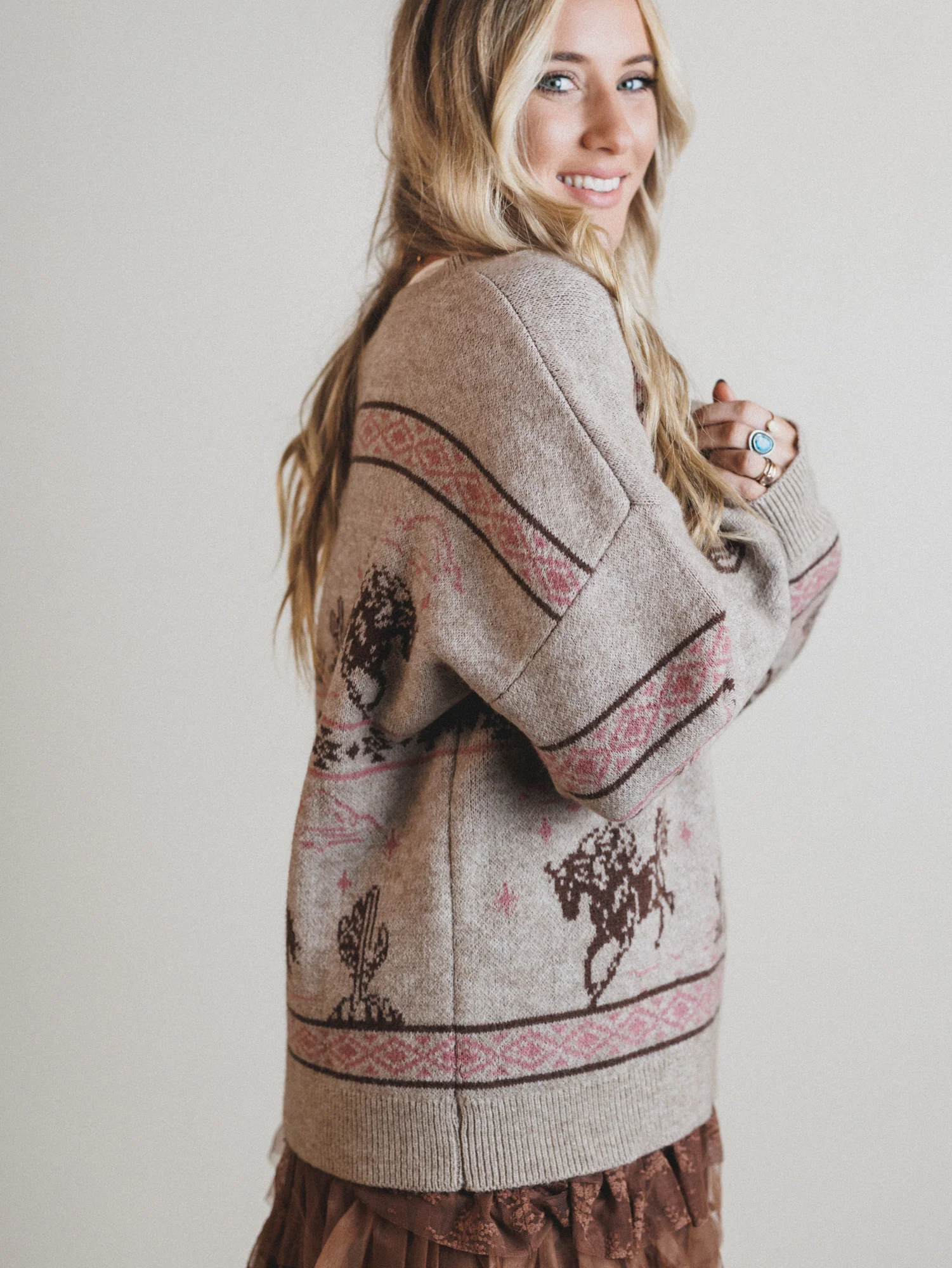 Sunset Stride Sweater - Taupe - Image 5