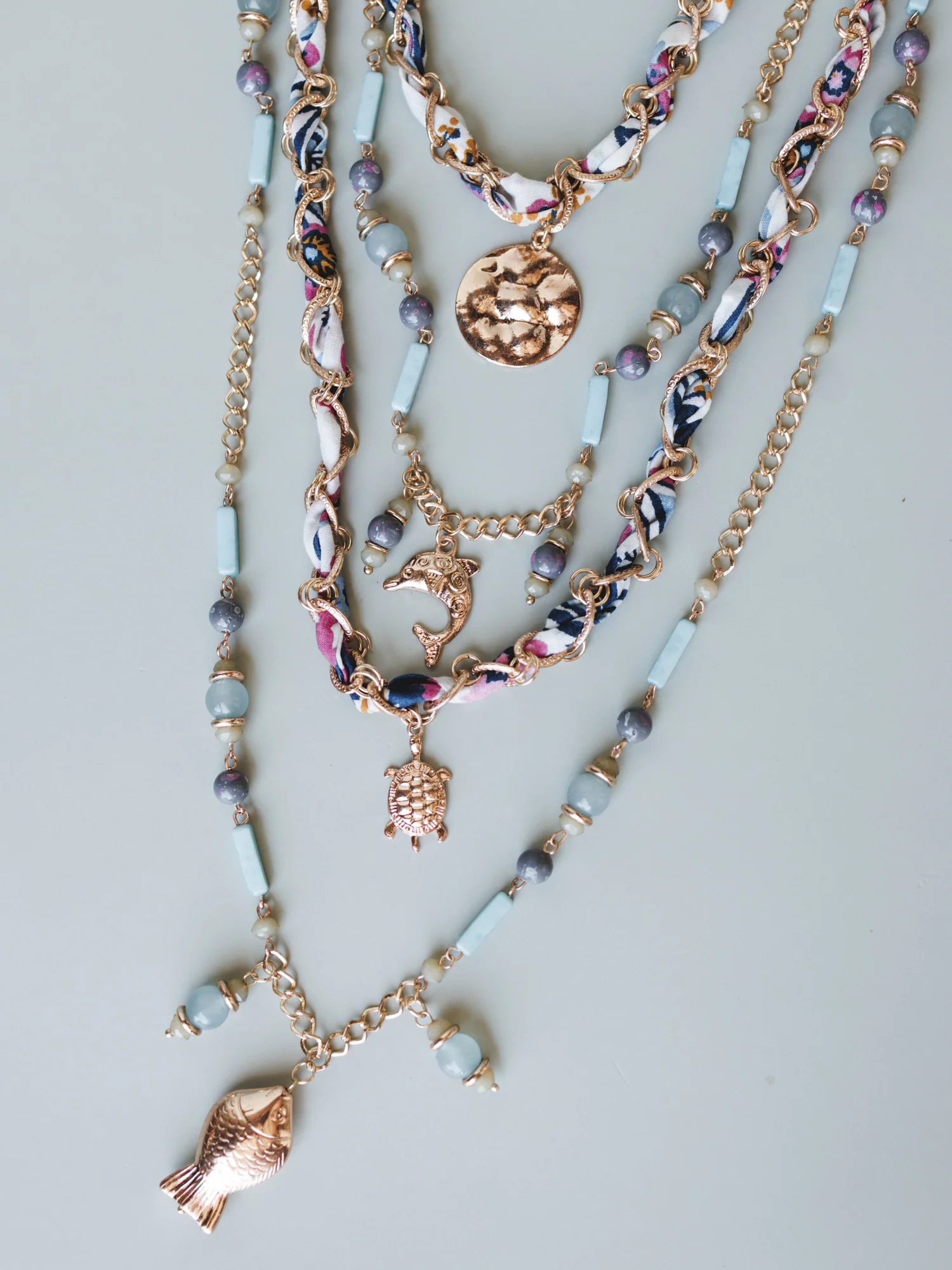 Sunshine and Sunrise Layered Necklace - Multi - Image 3