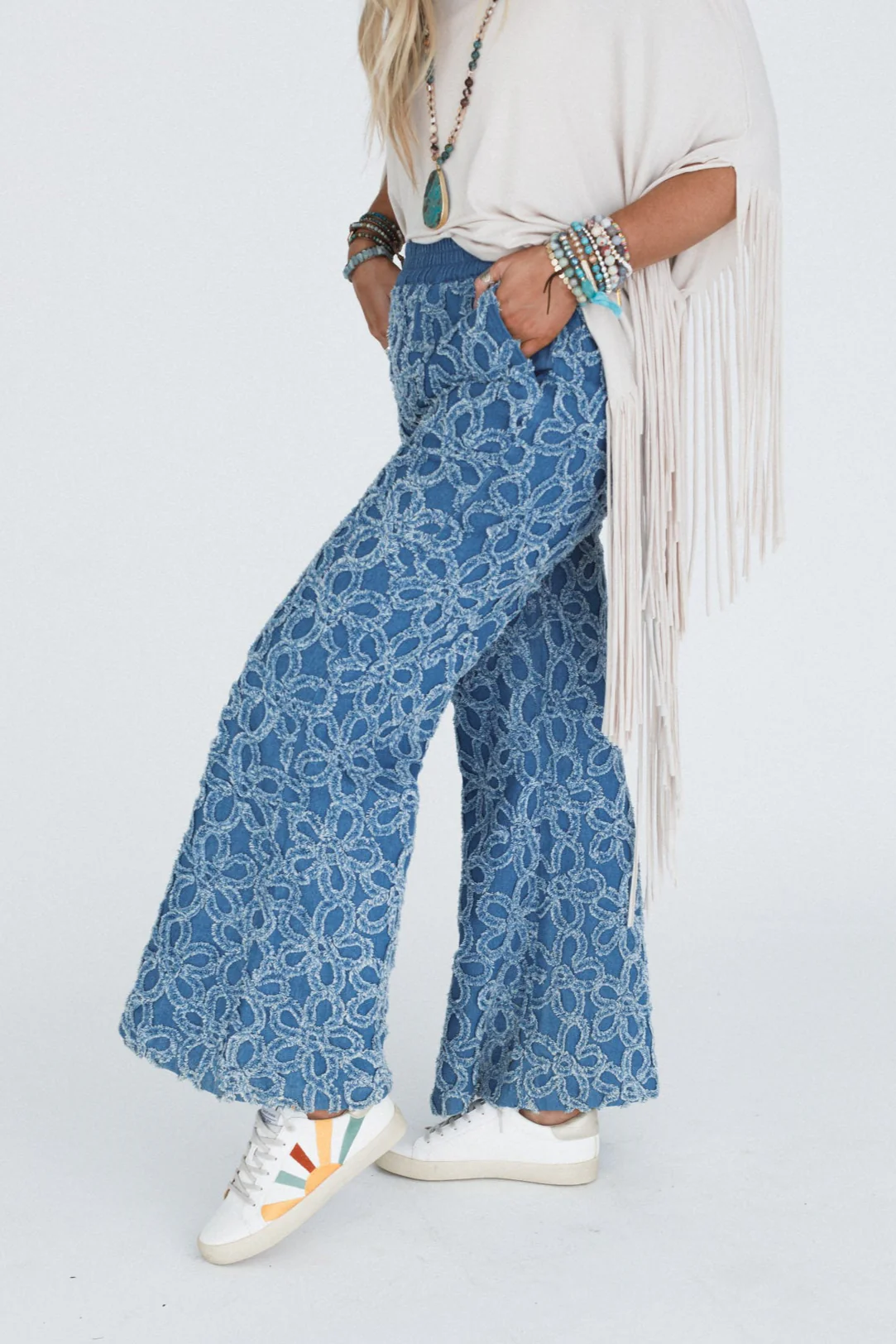 Super Bloom Wide Leg Pants - Denim - Image 2