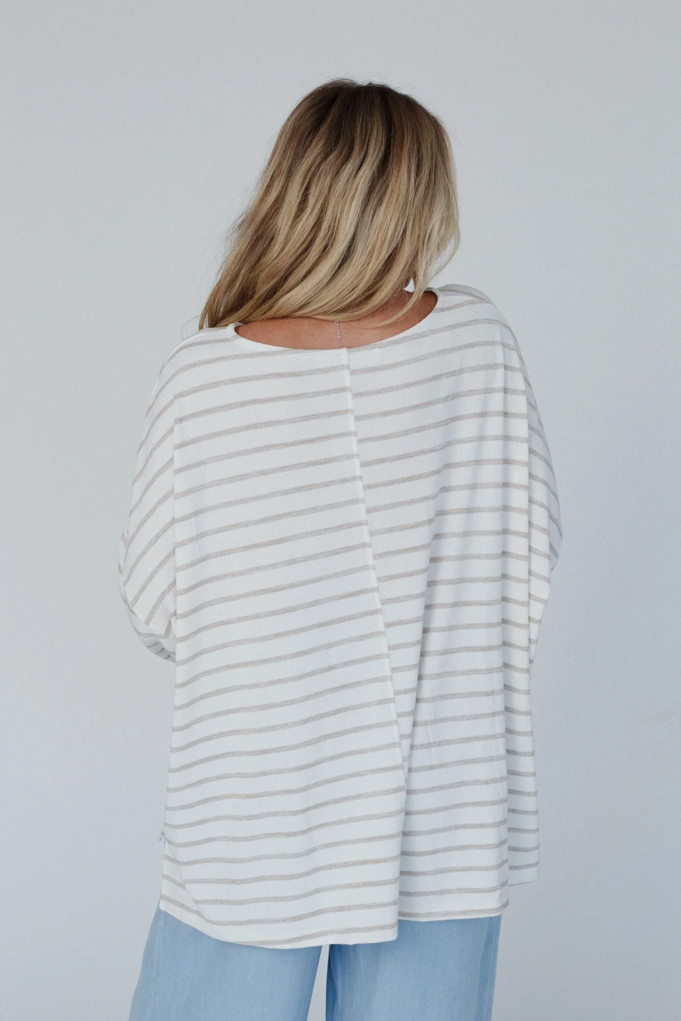 The Nest Swaying Stripes Top - Oatmeal - Image 7
