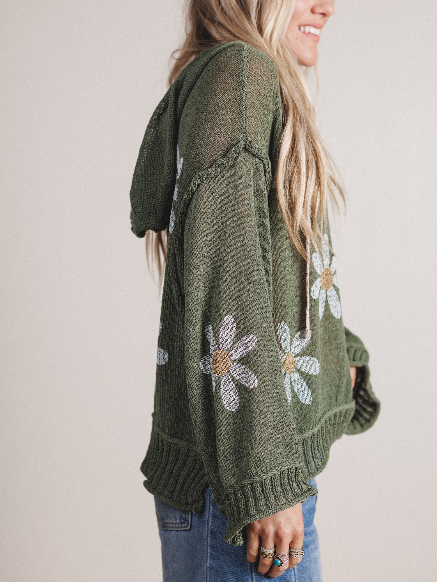 Sweet Meadows Sweater - Olive - Image 4