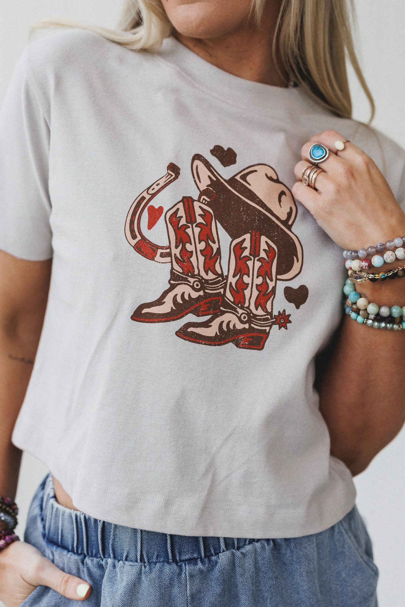 Sweet Spurs Graphic Tee - Gray - Image 3