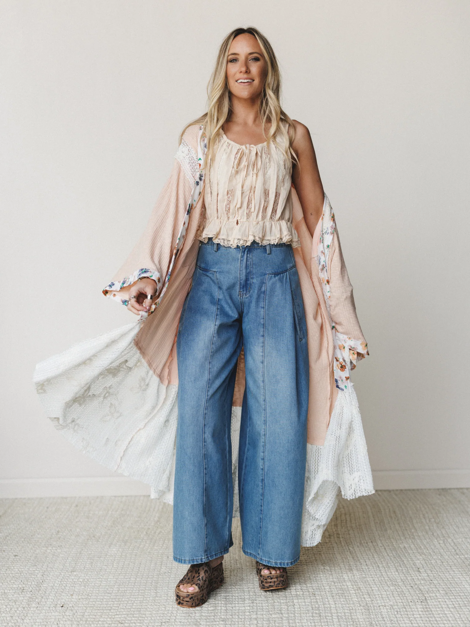 Sweet Sunday Kimono - Coral Peach - Image 3