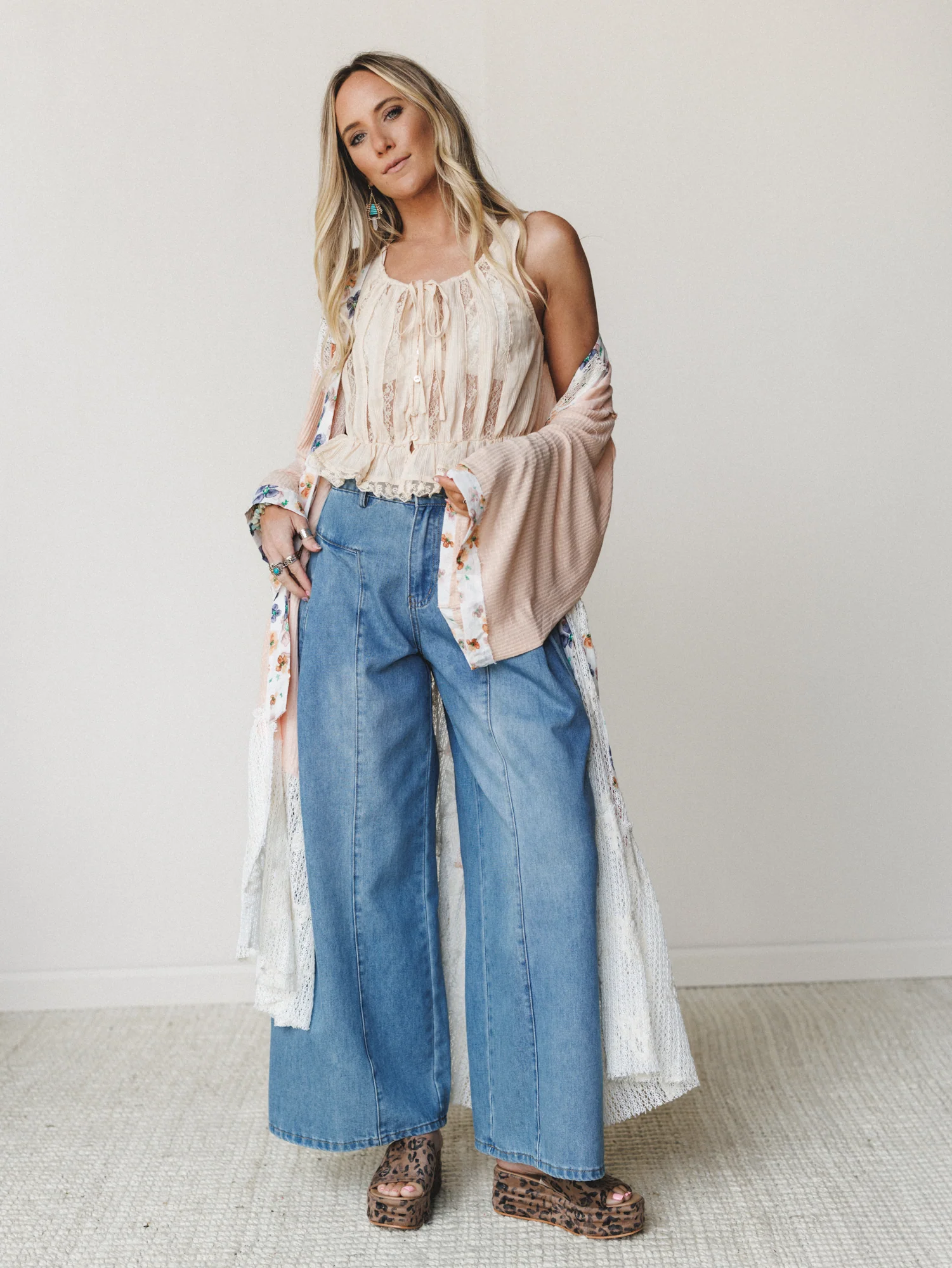 Sweet Sunday Kimono - Coral Peach - Image 7