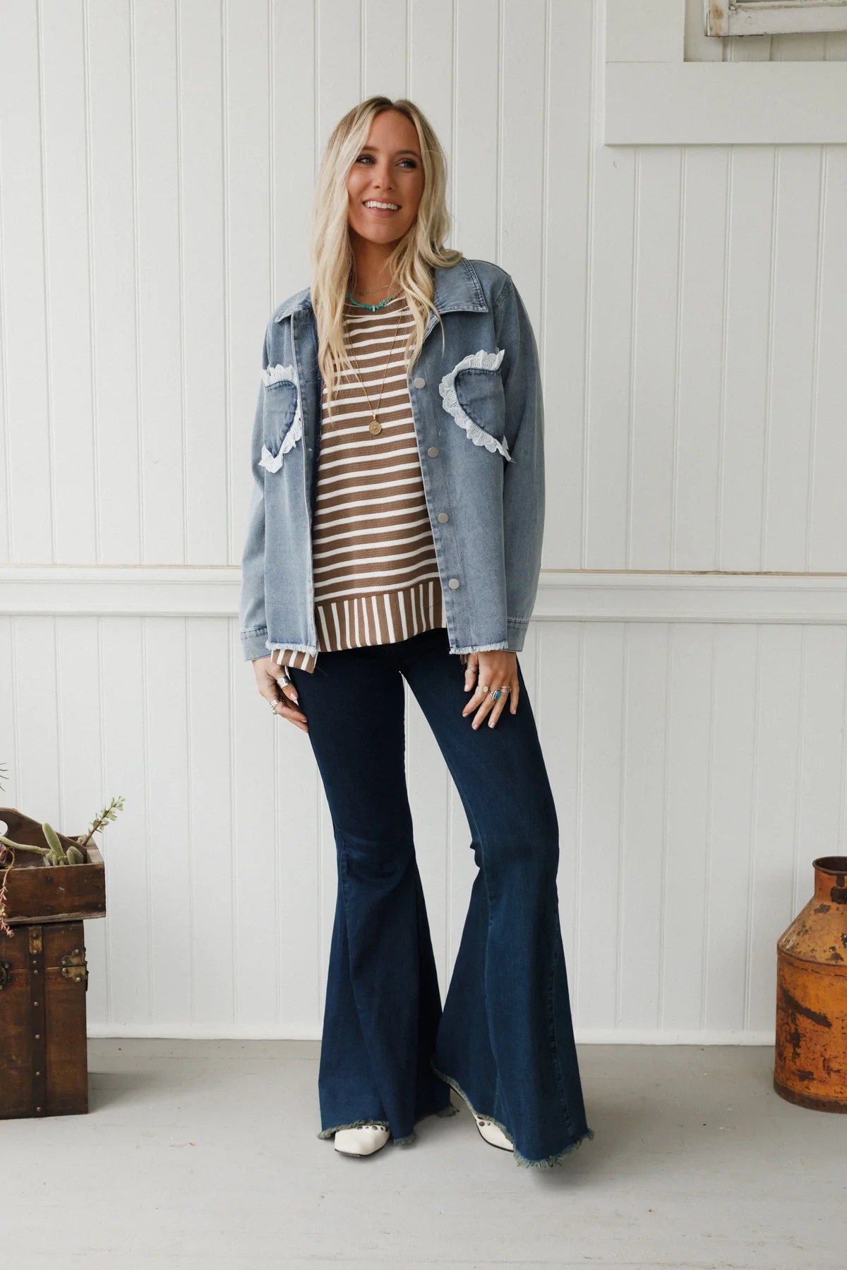 Sweetheart Denim Jacket - Denim - Image 5