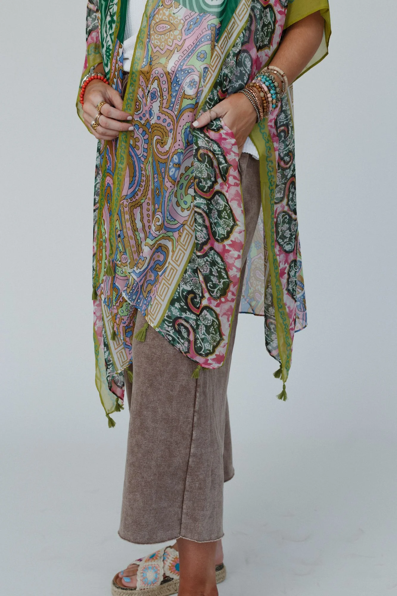 Tabitha Floral Kimono - Green - Image 4