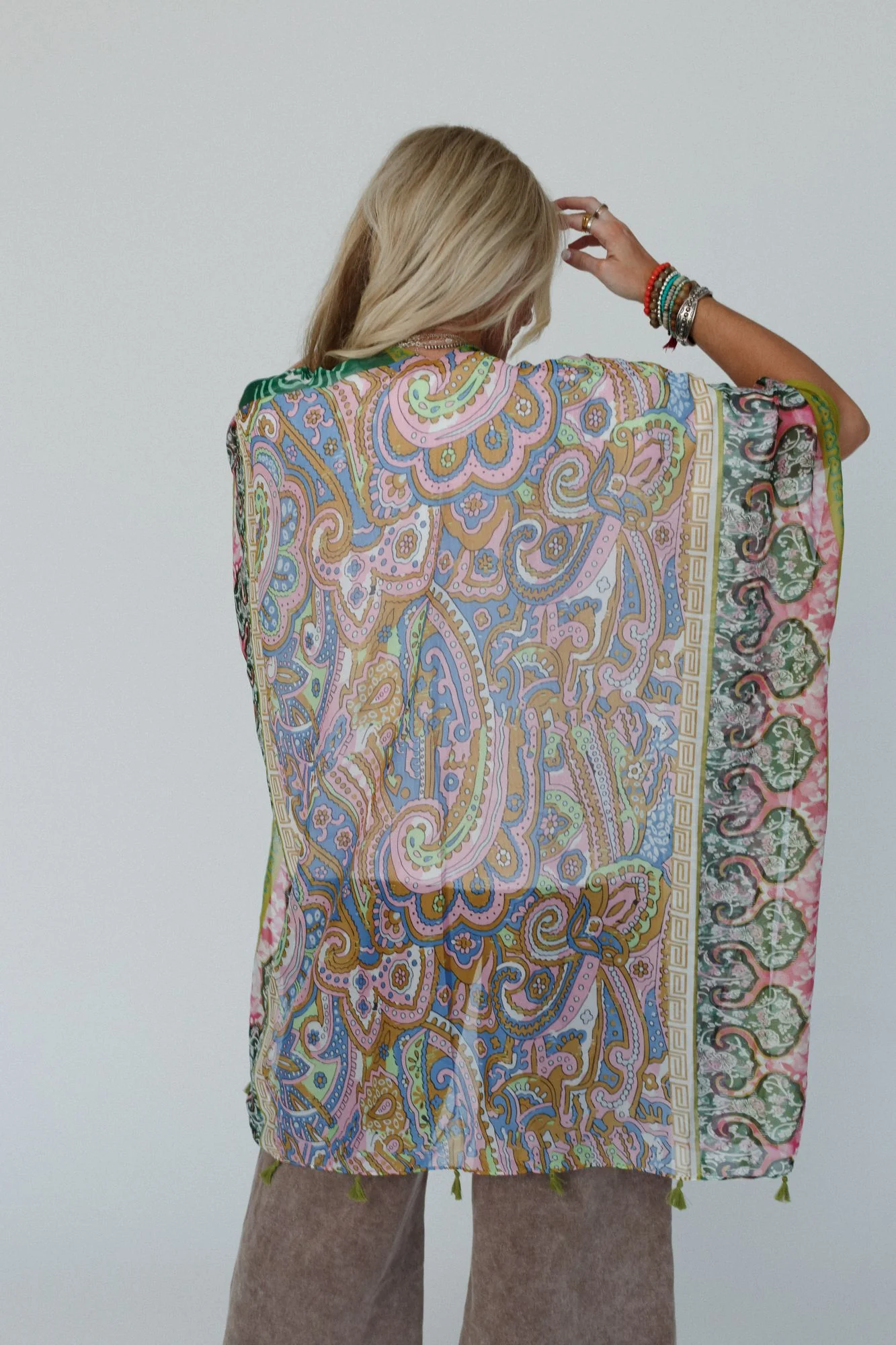 Tabitha Floral Kimono - Green - Image 6