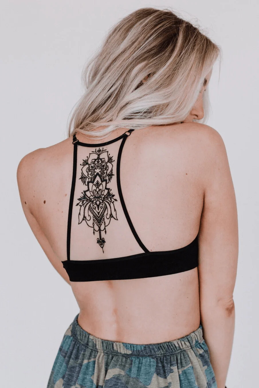Tattoo Bralette - Black - Image 3