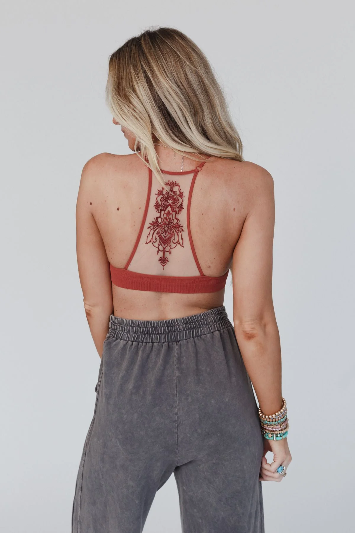 Tattoo Bralette - Rust - Image 3