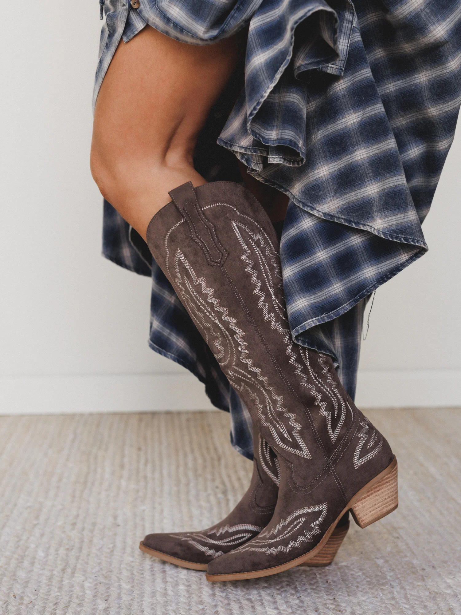 Tess Western Boots - Dark Brown - Image 3