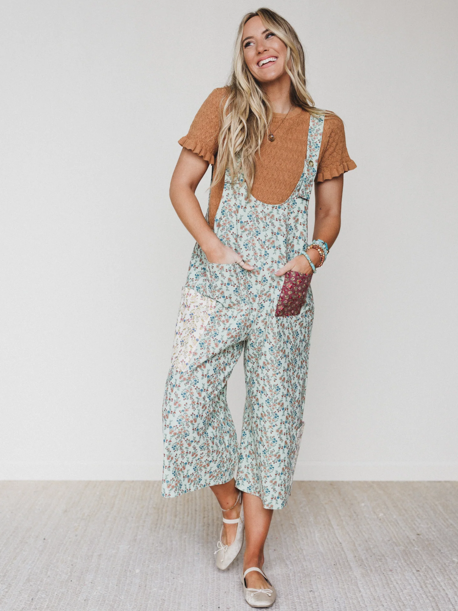 The Nest Bloomside Overalls - Sage - Image 2