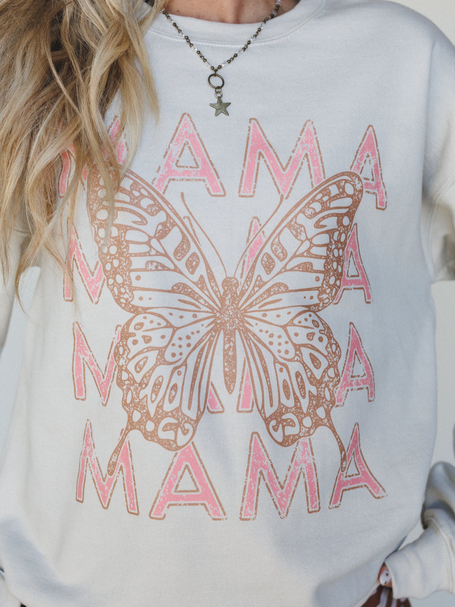 The Nest Butterfly Mama Sweatshirt - Sand - Image 4