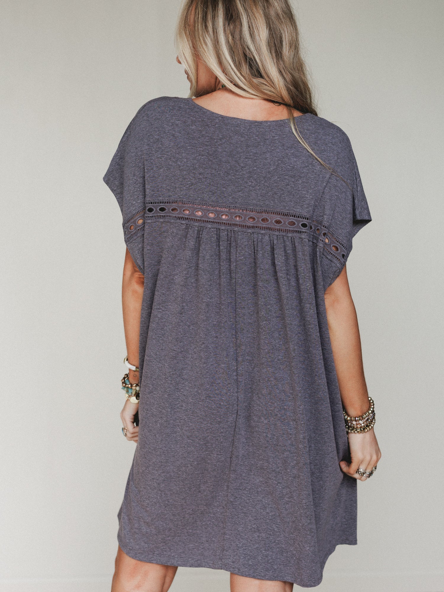 The Nest Camden Lace Tee Dress - Black - Image 5