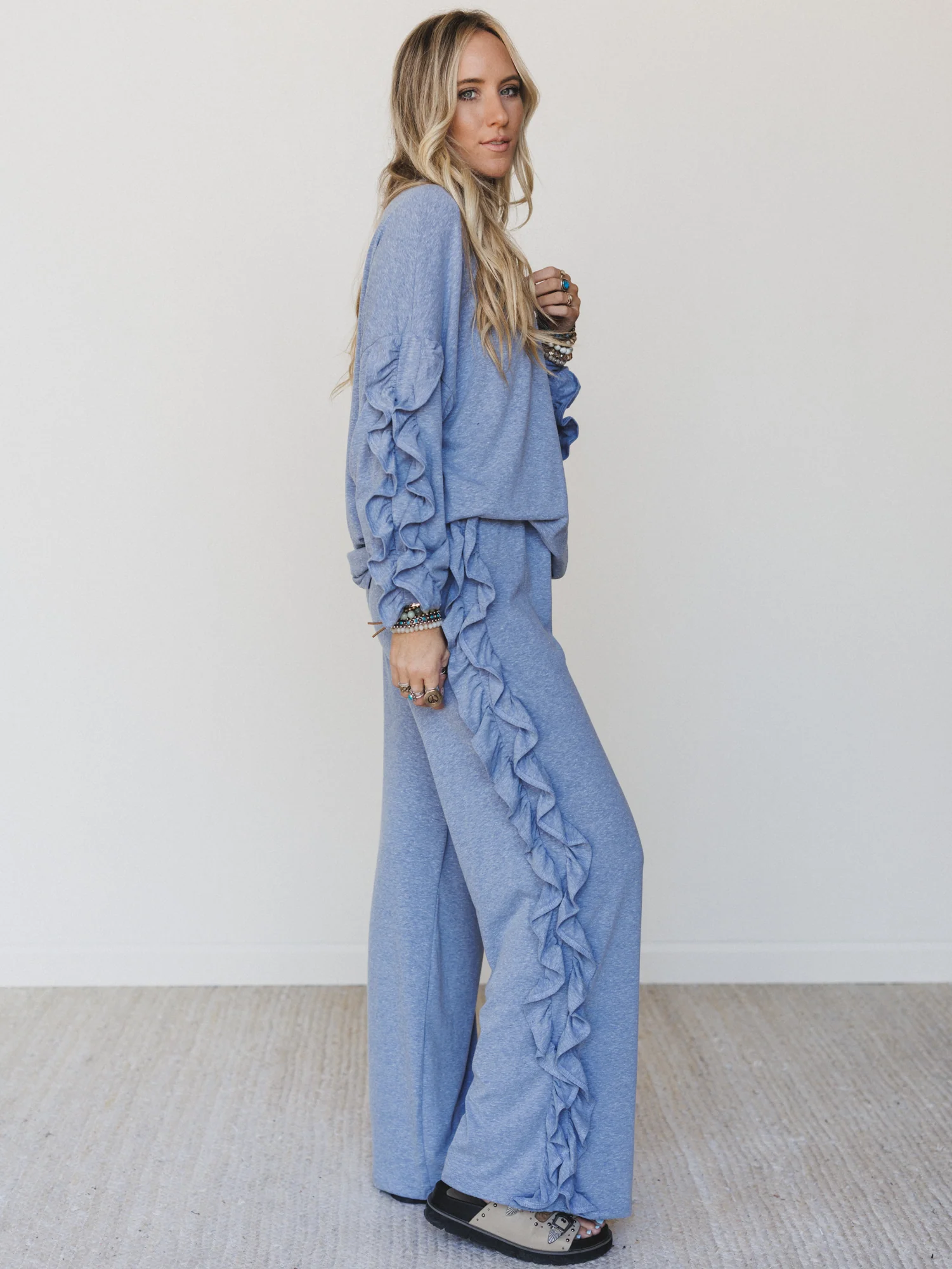 The Nest Cozy Ruffles Set - Denim - Image 5