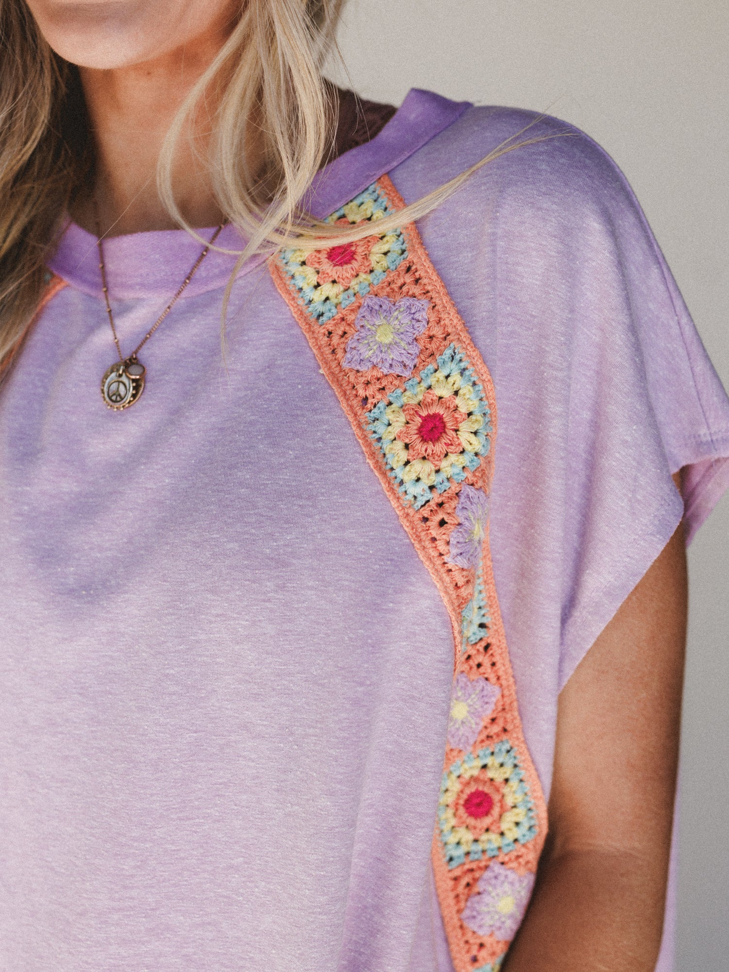 The Nest Crochet Casual Top - Lavender - Image 2