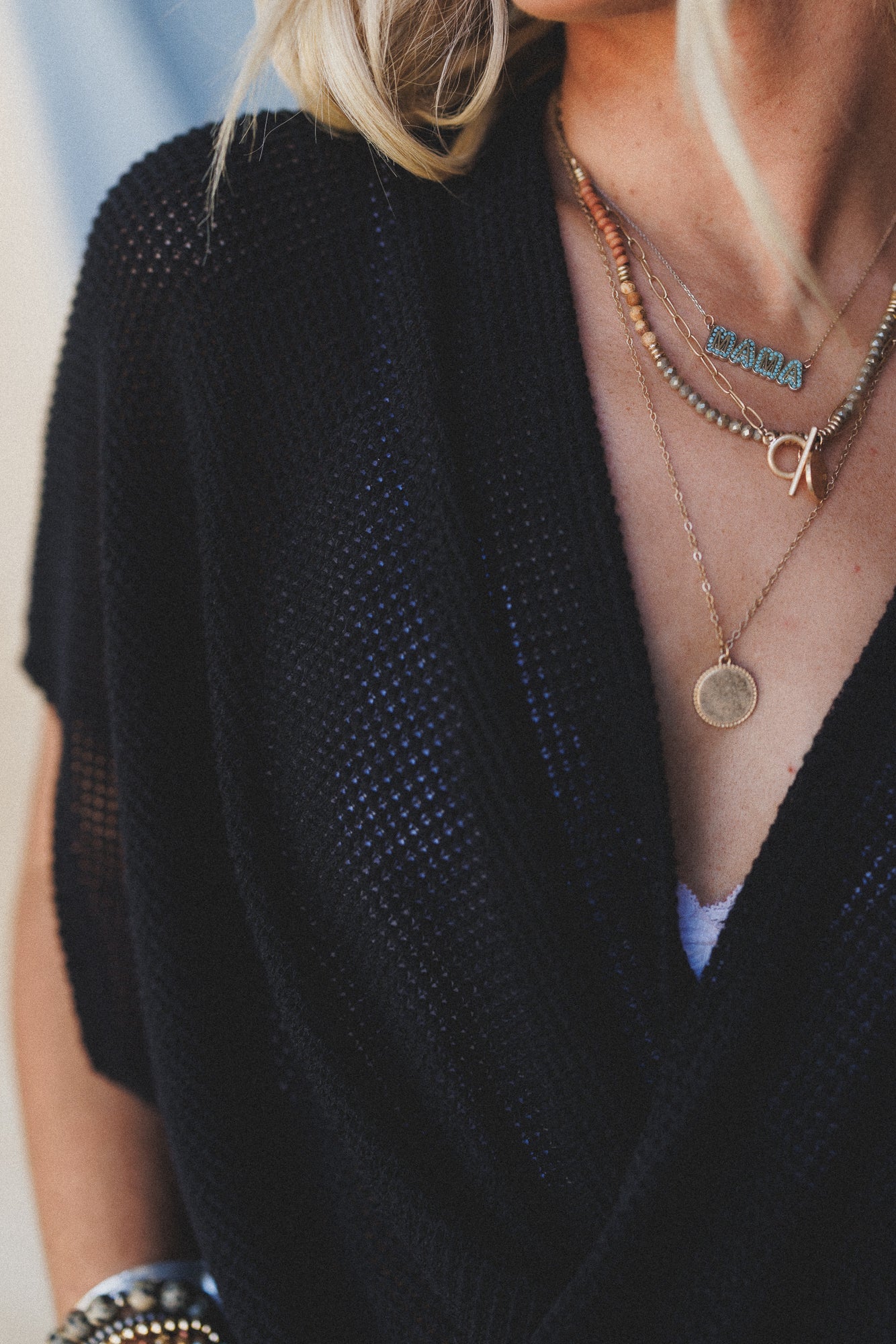 The Nest Cruising V Neck Top - Black - Image 5