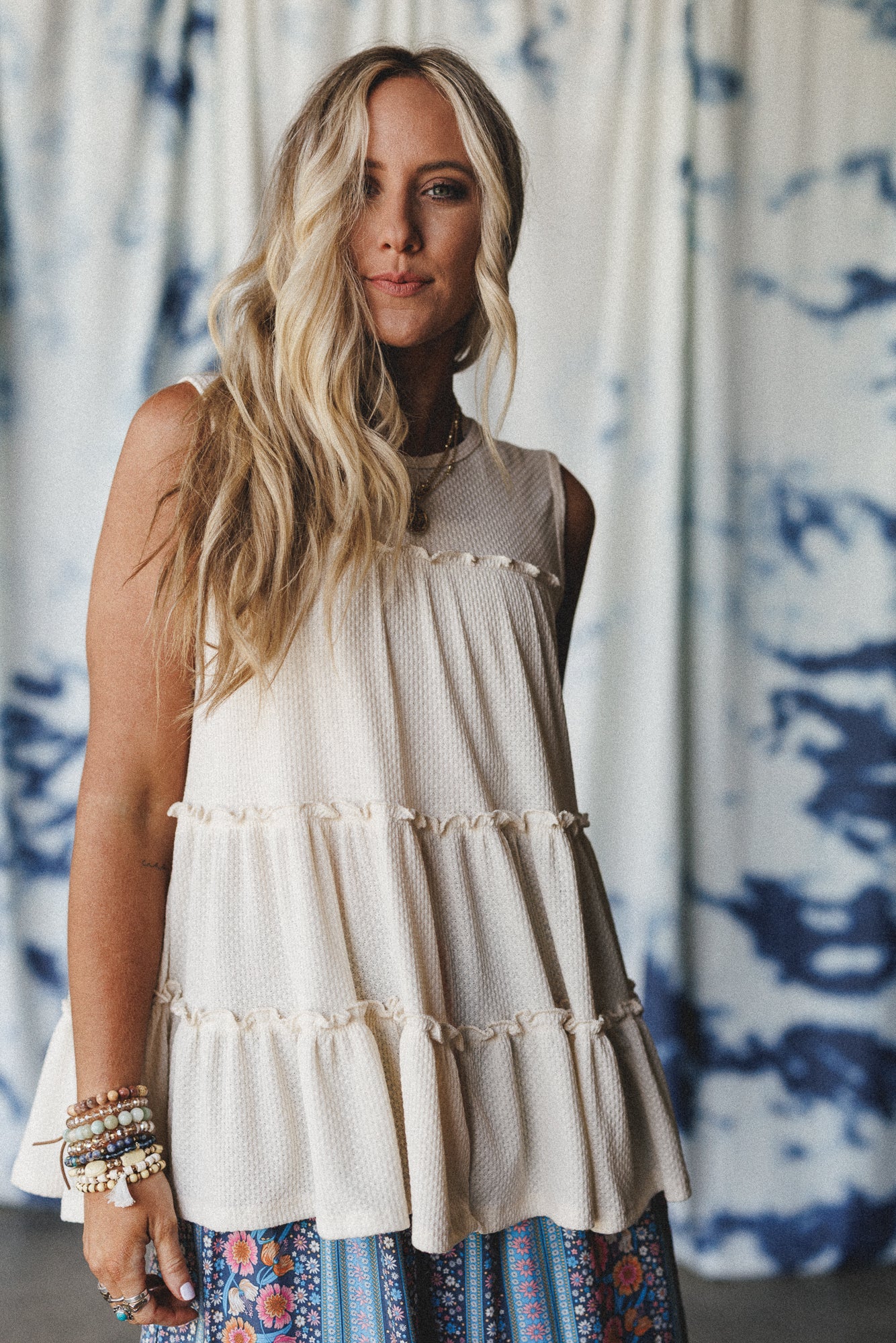 The Nest Dreamy Tiers Top - Cream - Image 4