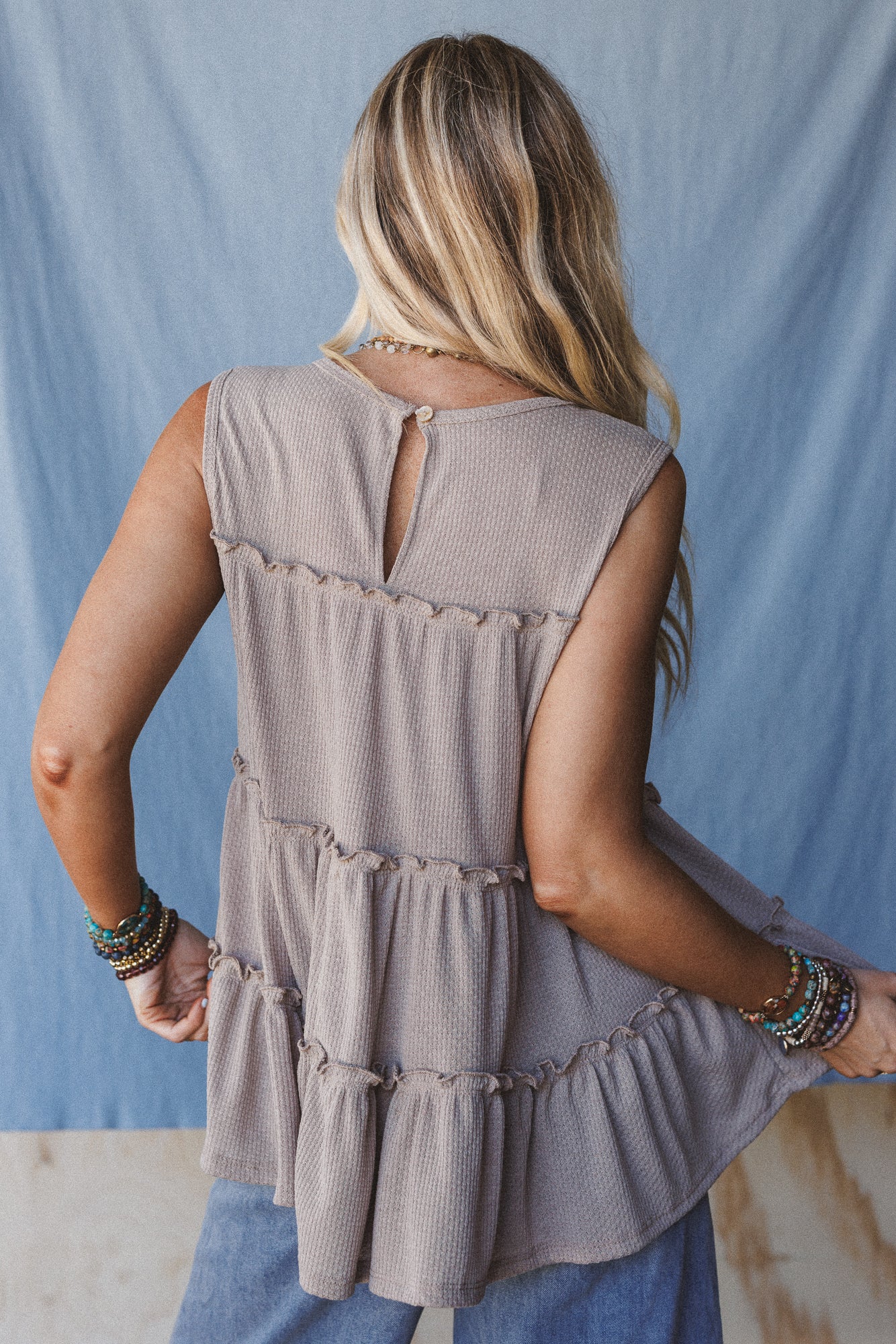 The Nest Dreamy Tiers Top - Taupe - Image 5