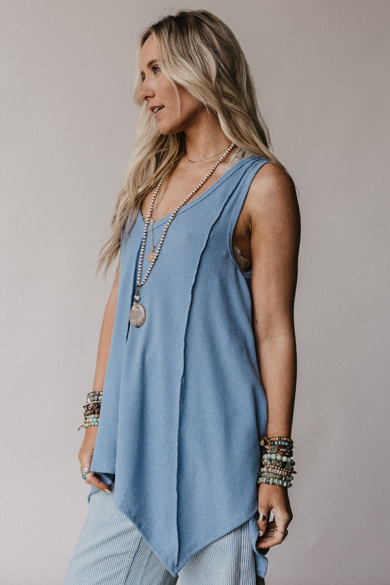 The Nest Drift Away Top - Denim - Image 4