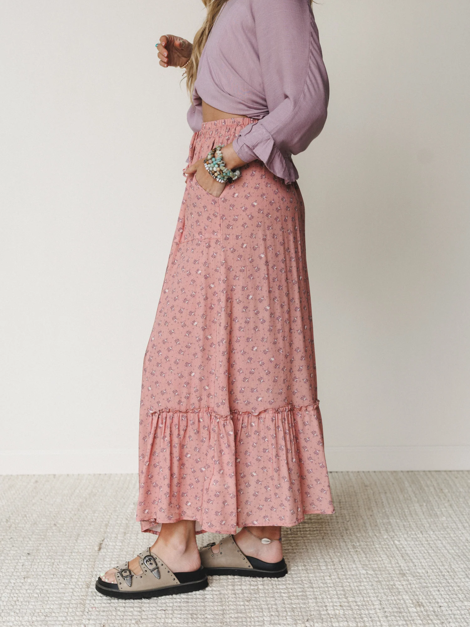 The Nest Emberlyn Maxi Skirt - Clay - Image 3