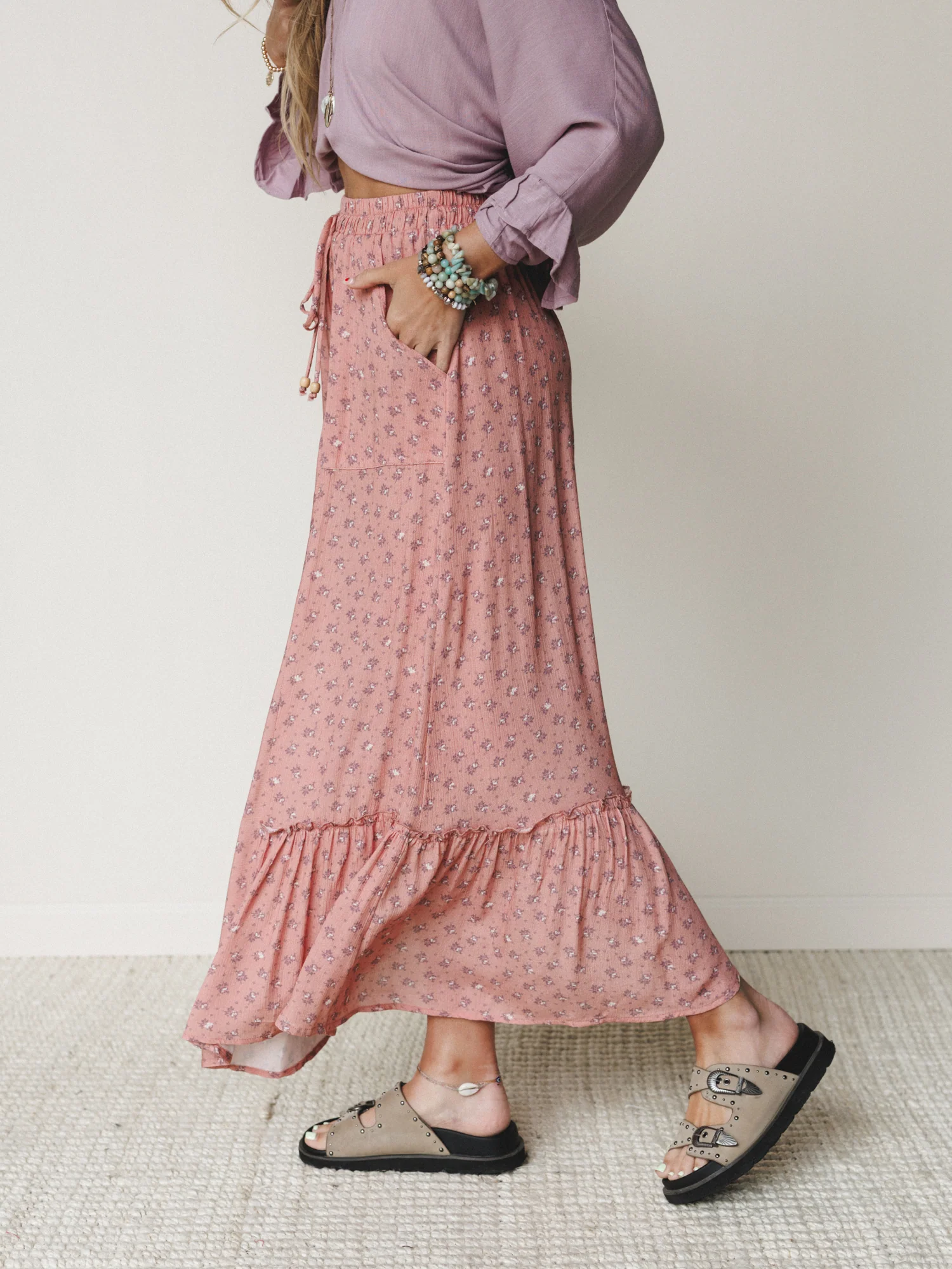 The Nest Emberlyn Maxi Skirt - Clay - Image 4