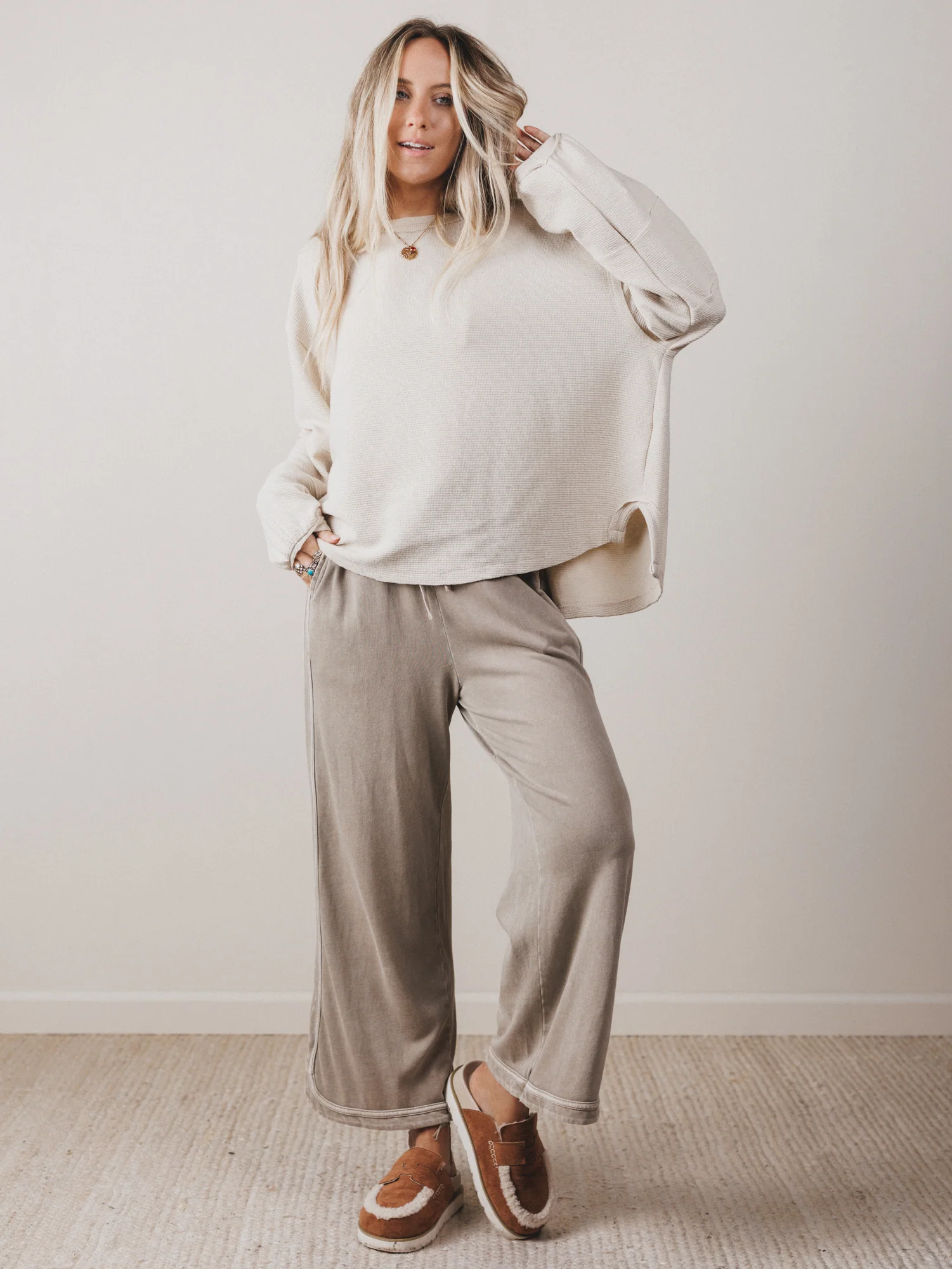 The Nest Essential Sweater Top - Sand - Image 4