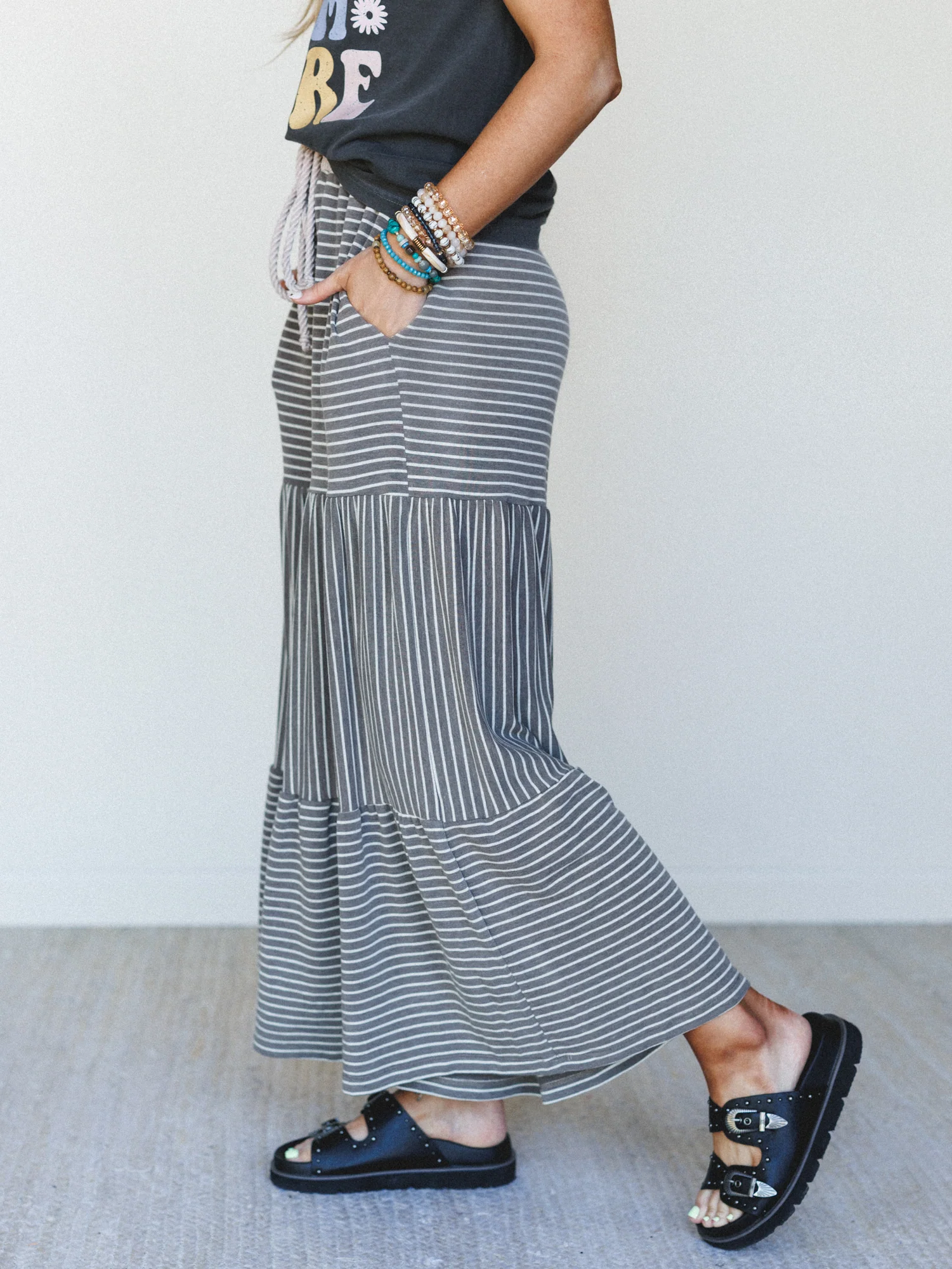 The Nest Forever Mine Striped Pants - Brown - Image 2