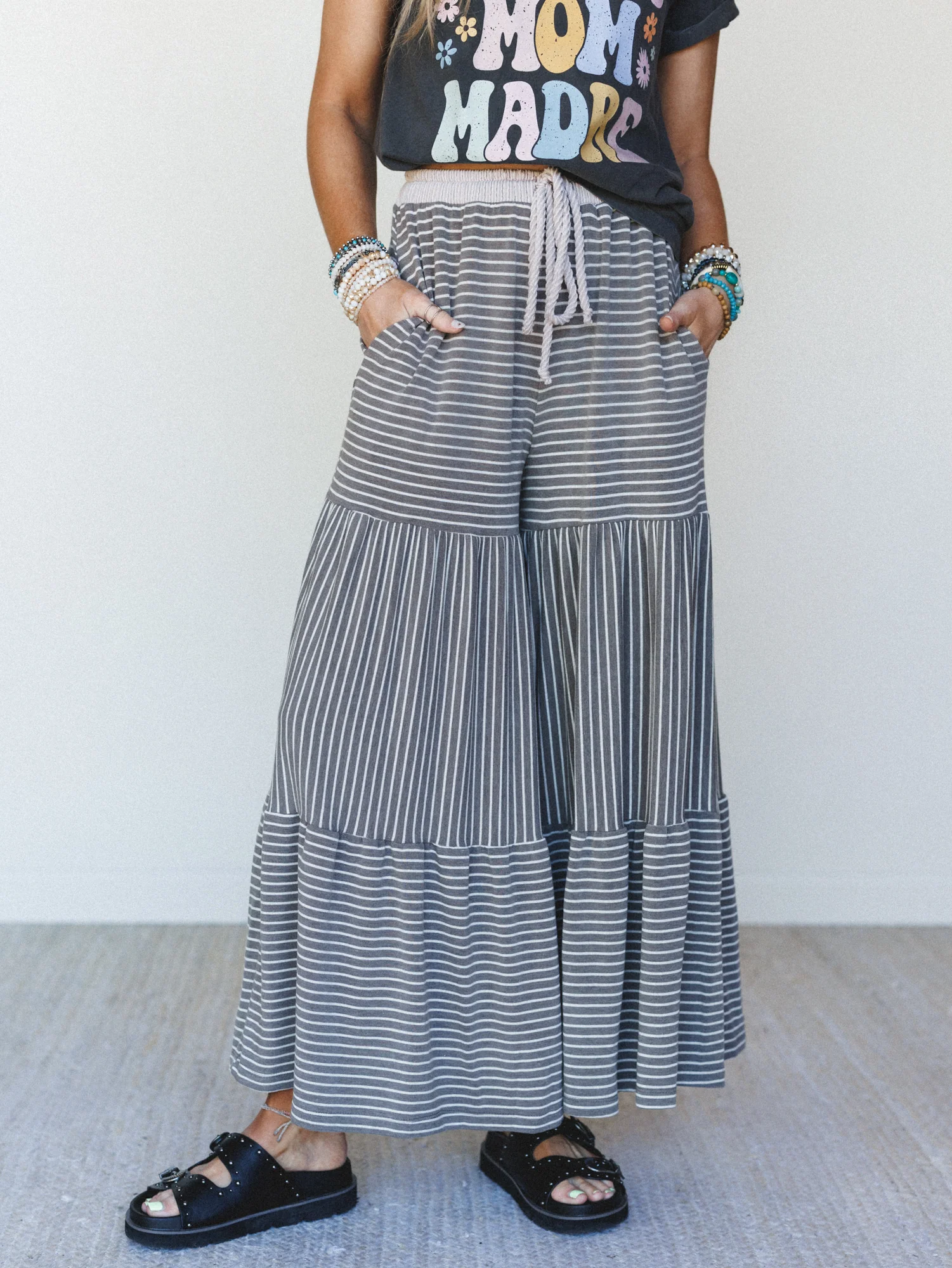 The Nest Forever Mine Striped Pants - Brown