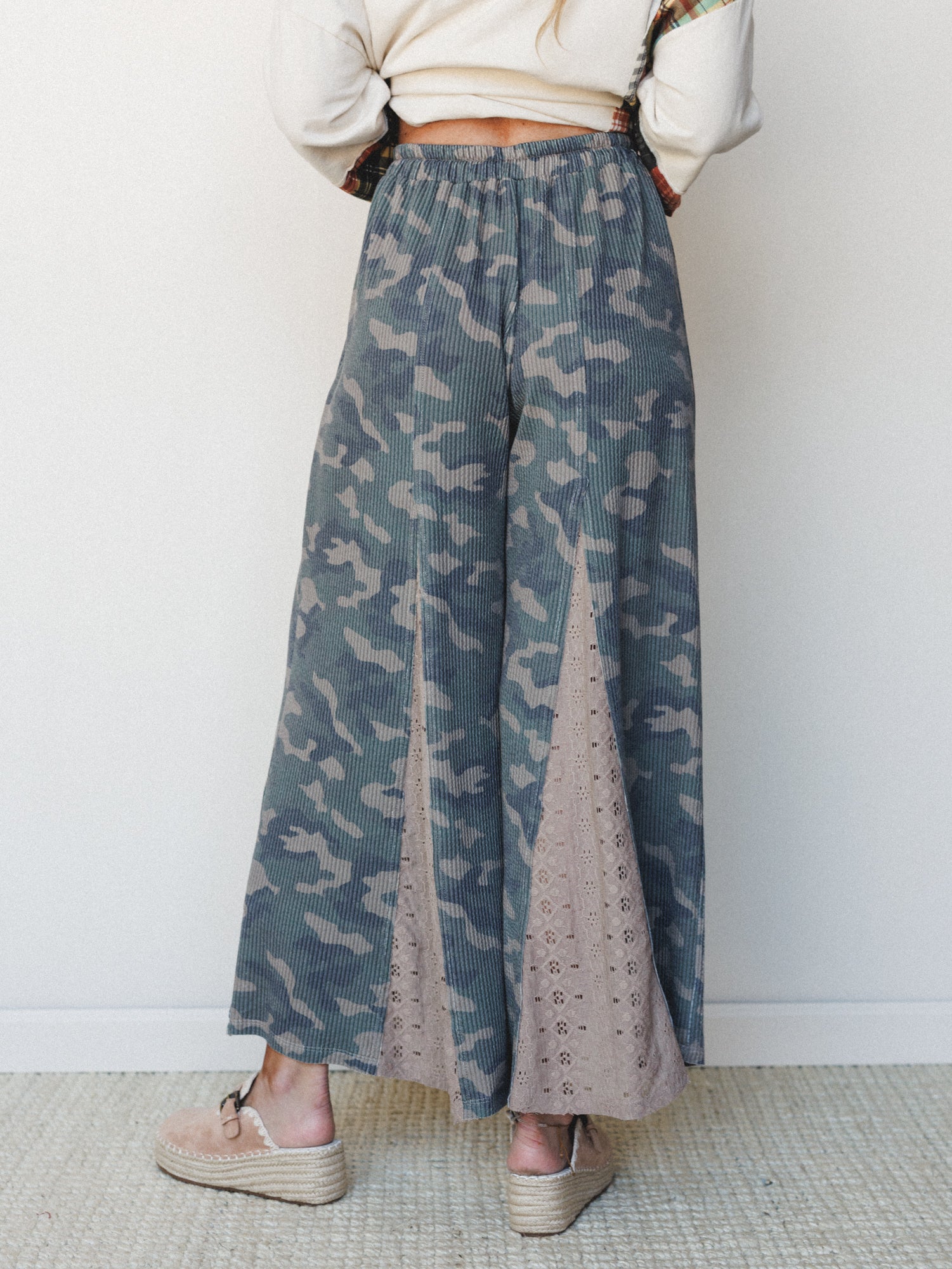 The Nest Let's Party Wide Leg Pants - Army - Image 6
